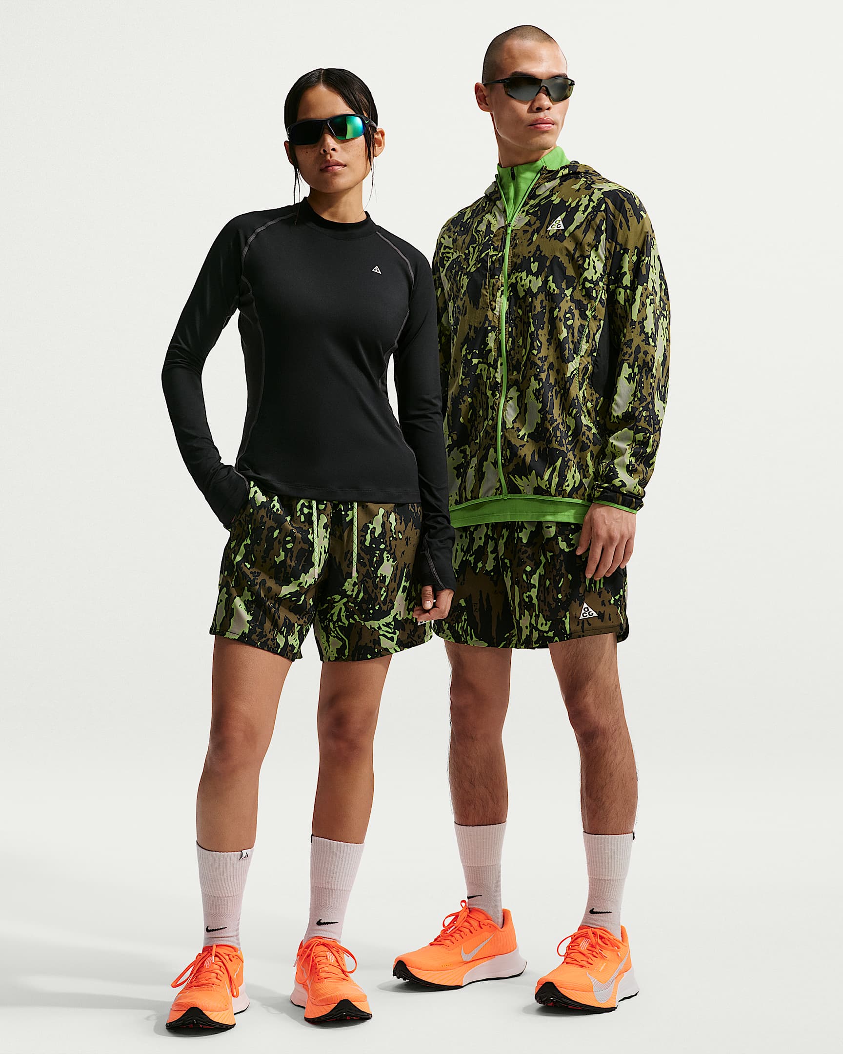 Nike ACG Dri-FIT 男子速干越野跑步短裤（含衬裤） - 大学灰/黑/山峰白