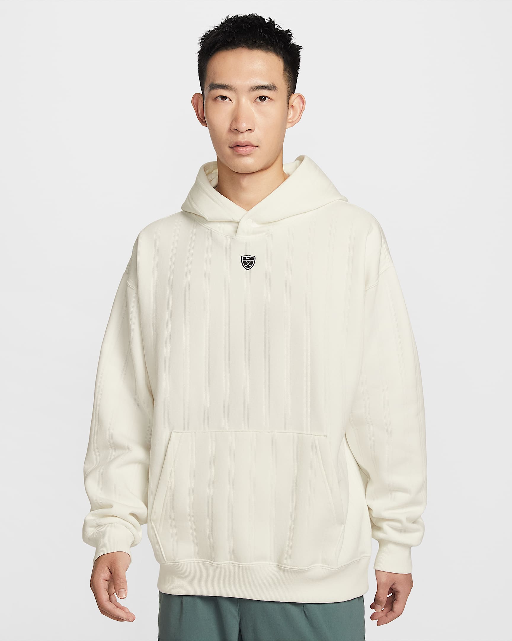 Nike Fairway Fresh Therma-FIT 男子加绒连帽衫 - 帆白/黑