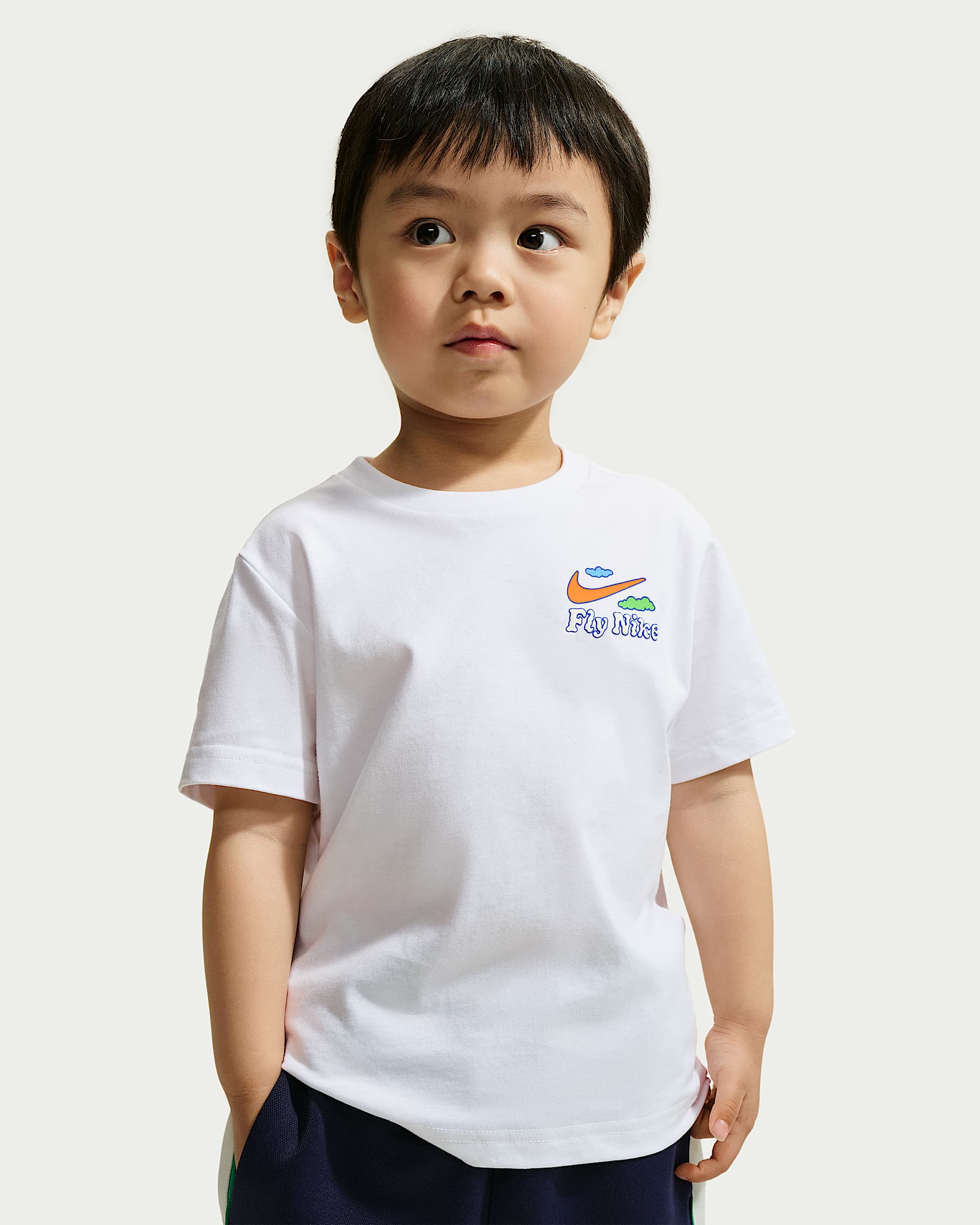 Nike "Fly Nike" 婴童印花T恤 - 白色