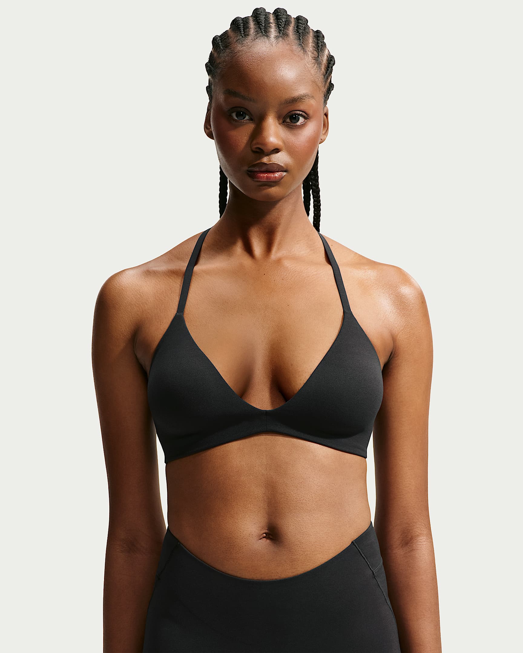 NikeSKIMS Studio Stretch 女子速干三角式运动内衣 - NSKM Obsidian/NSKM Obsidian