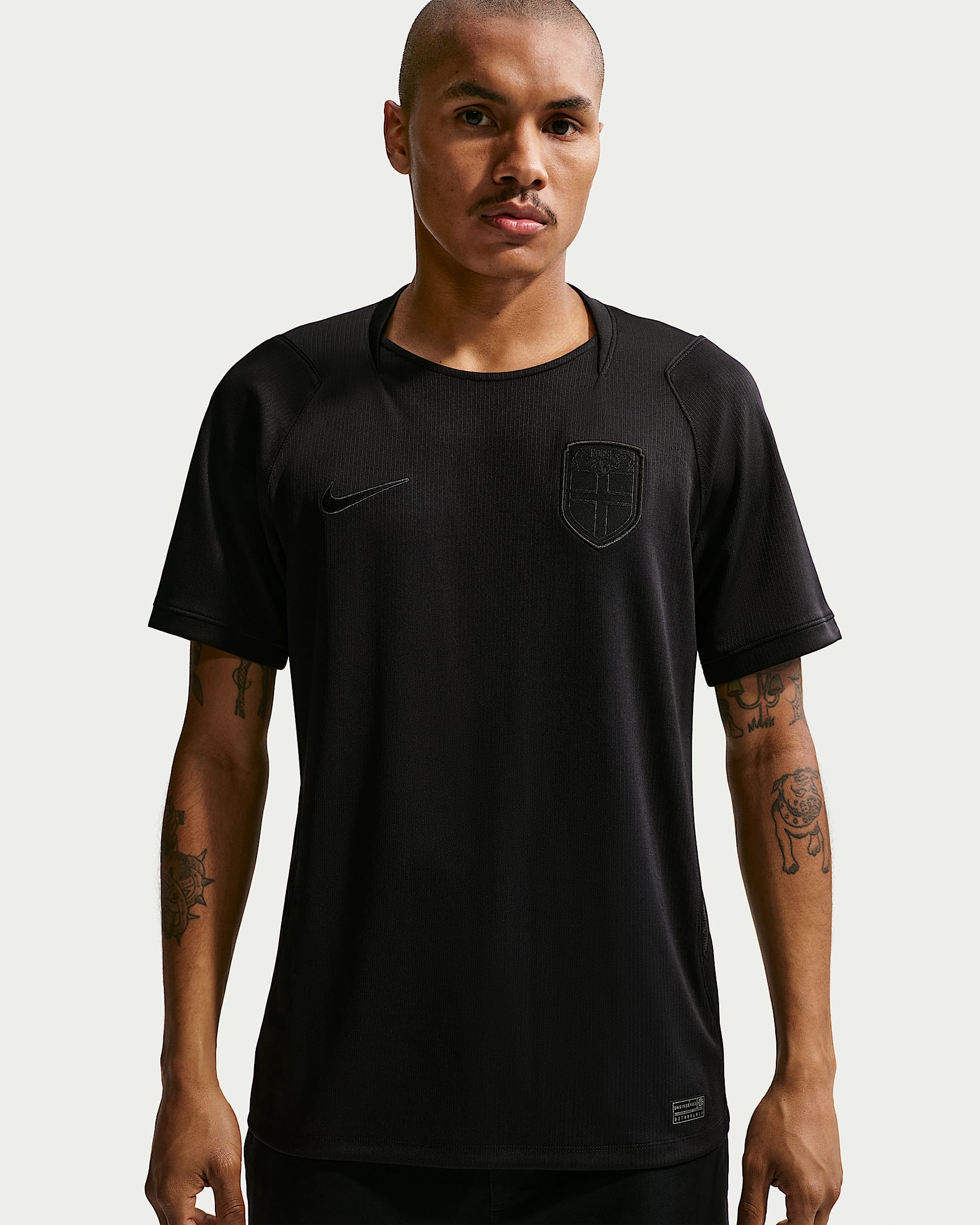2026 赛季挪威国家队客场球迷版 Nike Dri-FIT 男子速干短袖足球球衣 - 黑/黑/黑