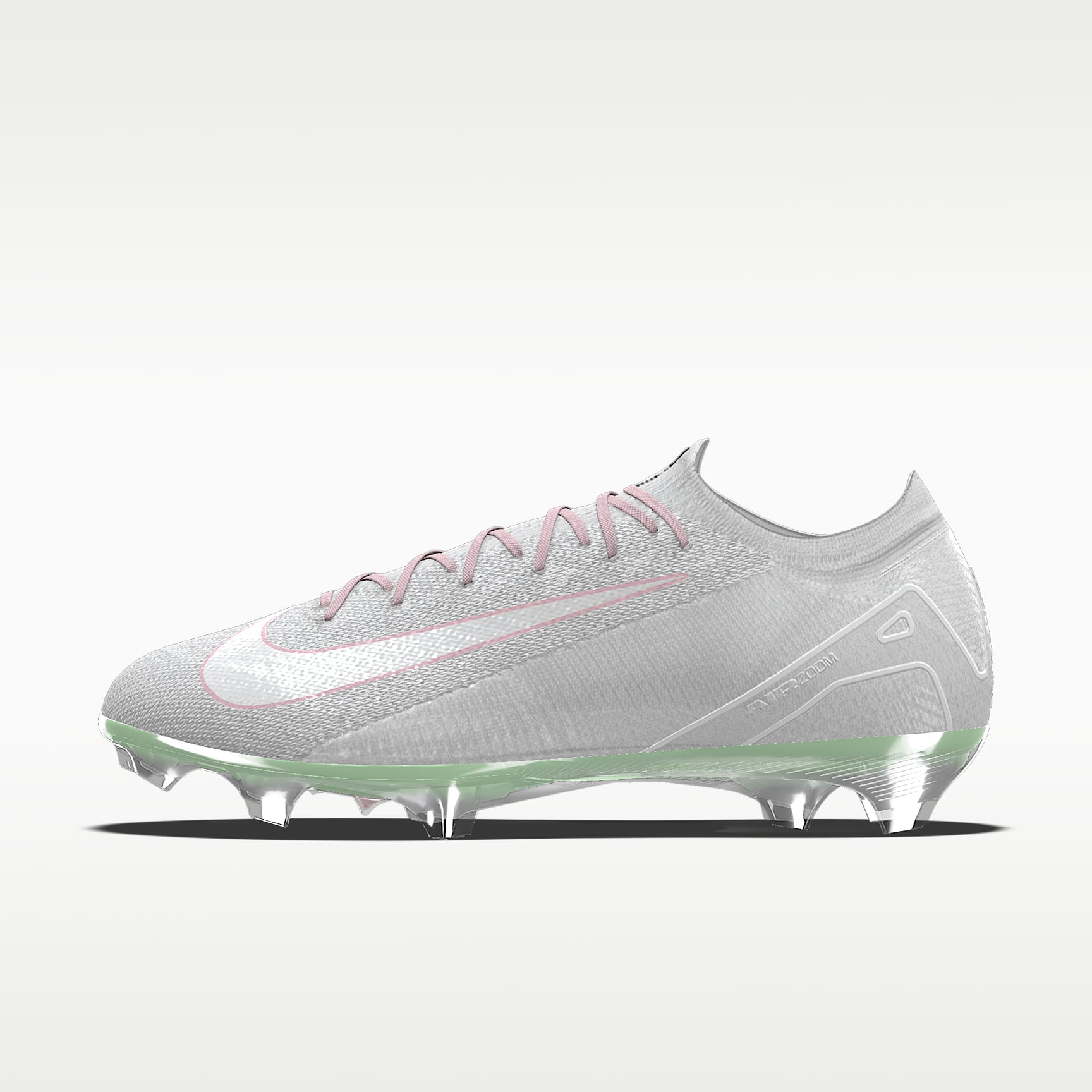 Nike Mercurial Vapor 16 Elite By You 耐克刺客系列专属定制天然硬质草地低帮足球鞋 - 白色/浅银灰/白色