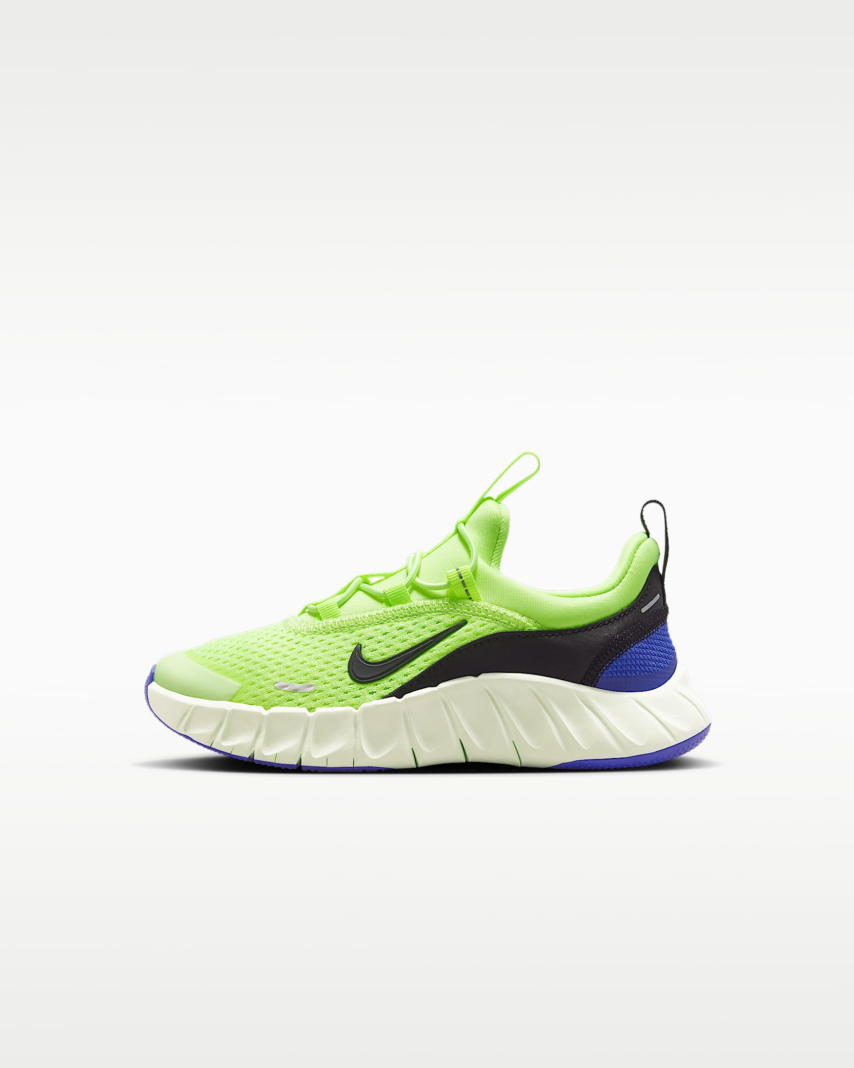 Nike Free Ride 幼童跑步鞋 - 荧光冰黄/青石蓝/浅荧光黄/黑云衫绿