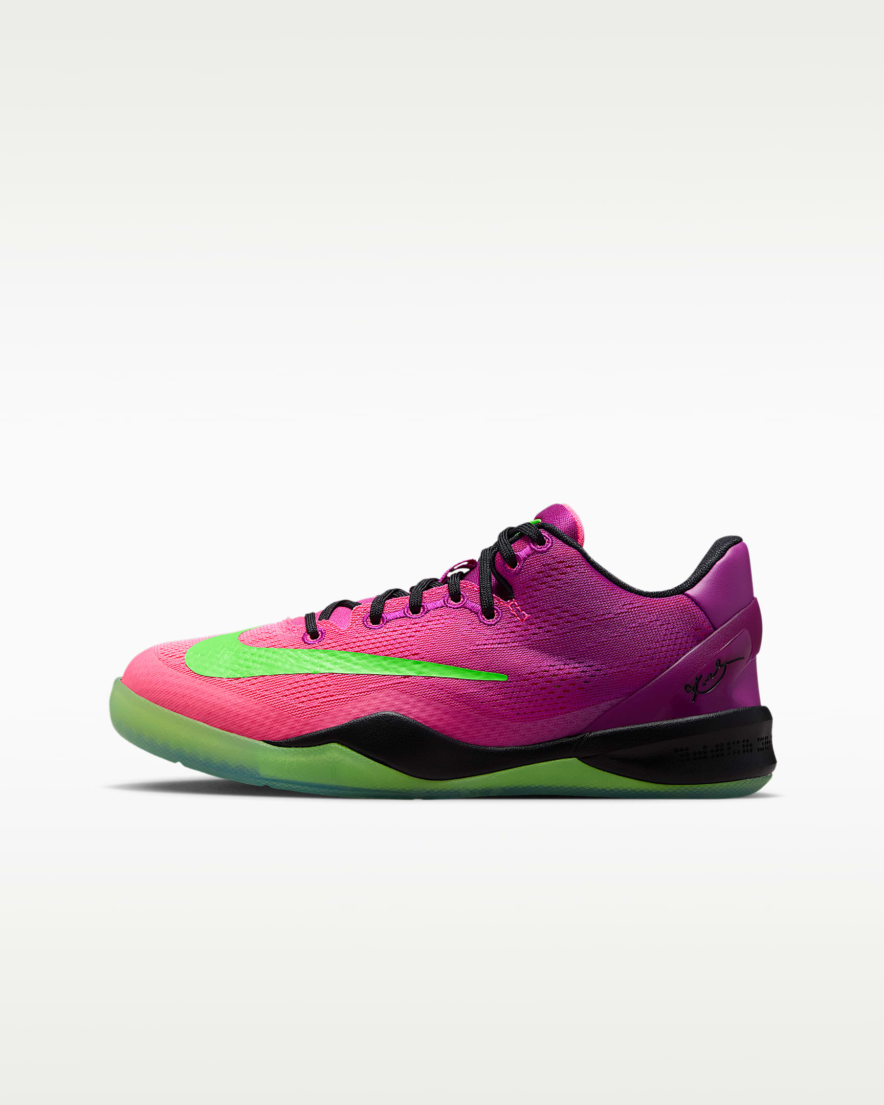 Kobe 8 "Mambacurial" 科比大童篮球鞋 - 紫红/闪粉/电子绿