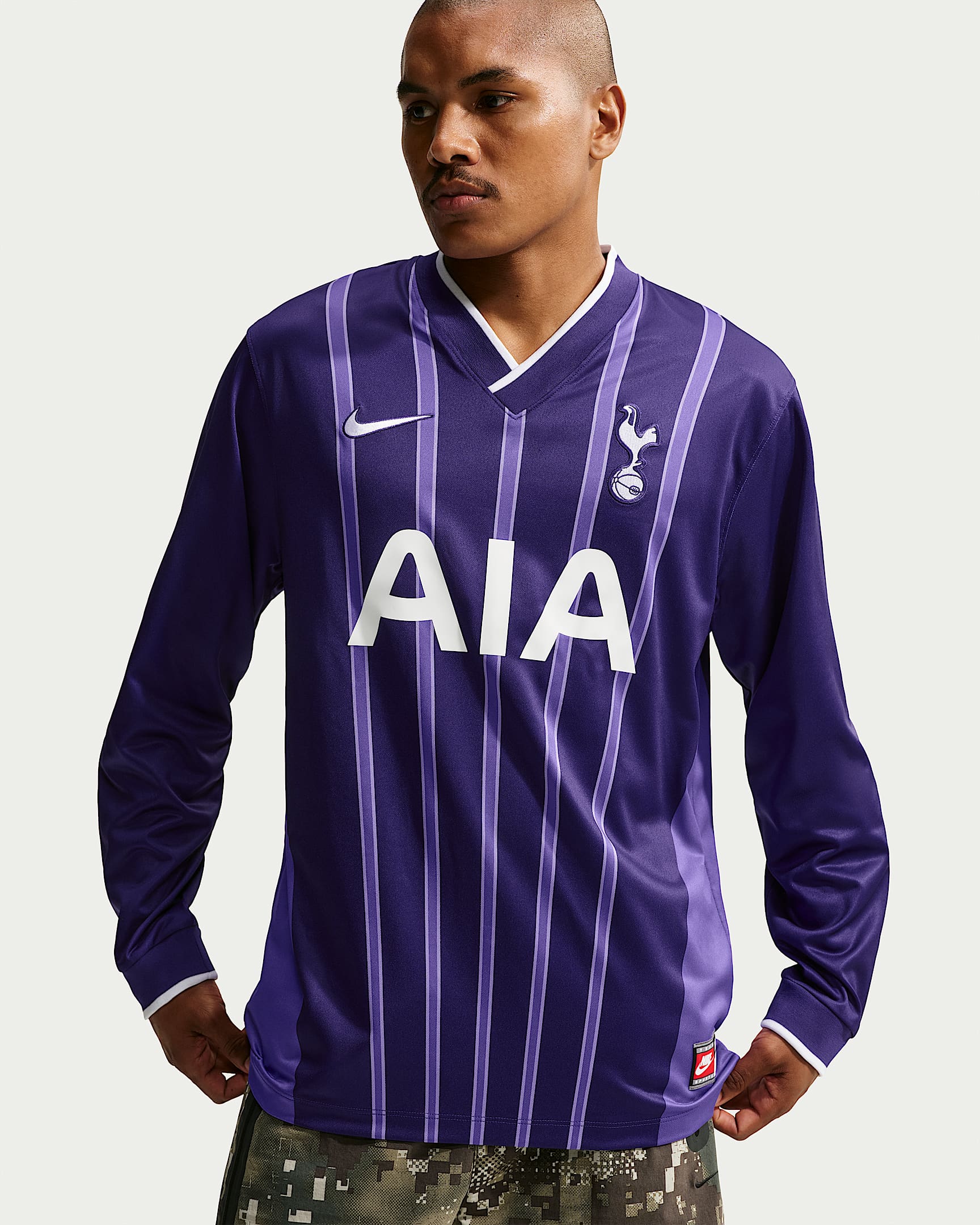 托特纳姆热刺足球俱乐部 Energy Third Nike Dri-FIT 男子速干足球长袖球衣 - 新兰花紫/白色/白色