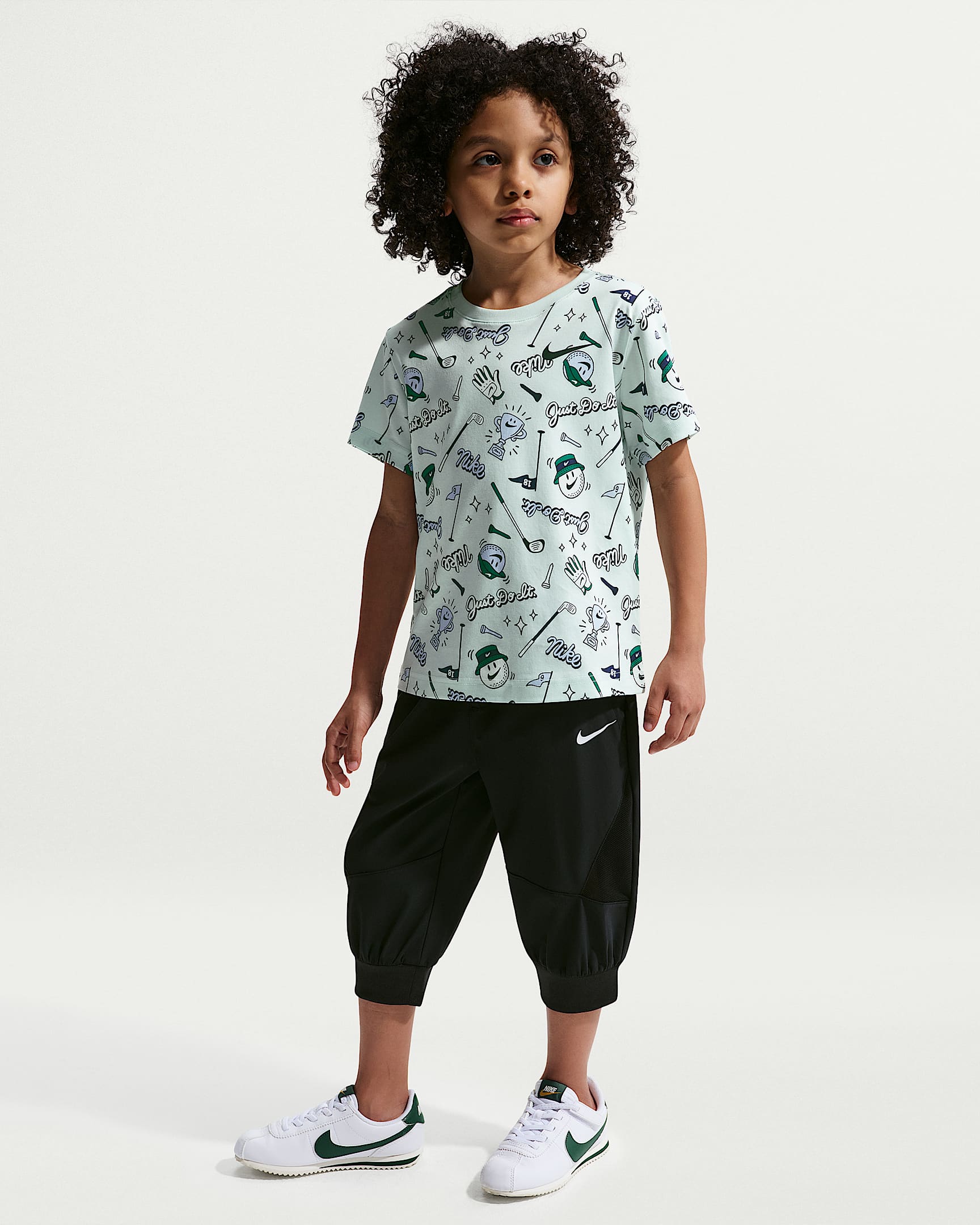 Nike 幼童梭织七分裤 - 黑