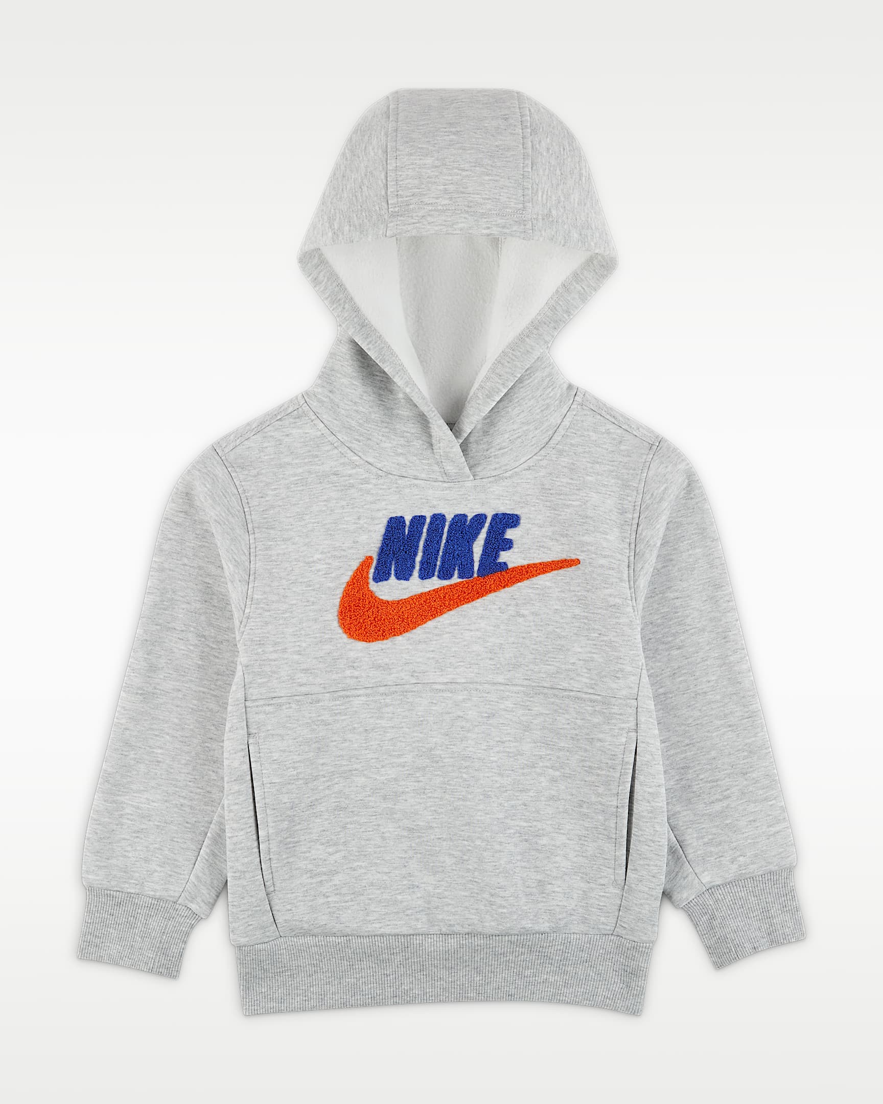 Nike Club 幼童加绒套头连帽衫 - 浅烟灰