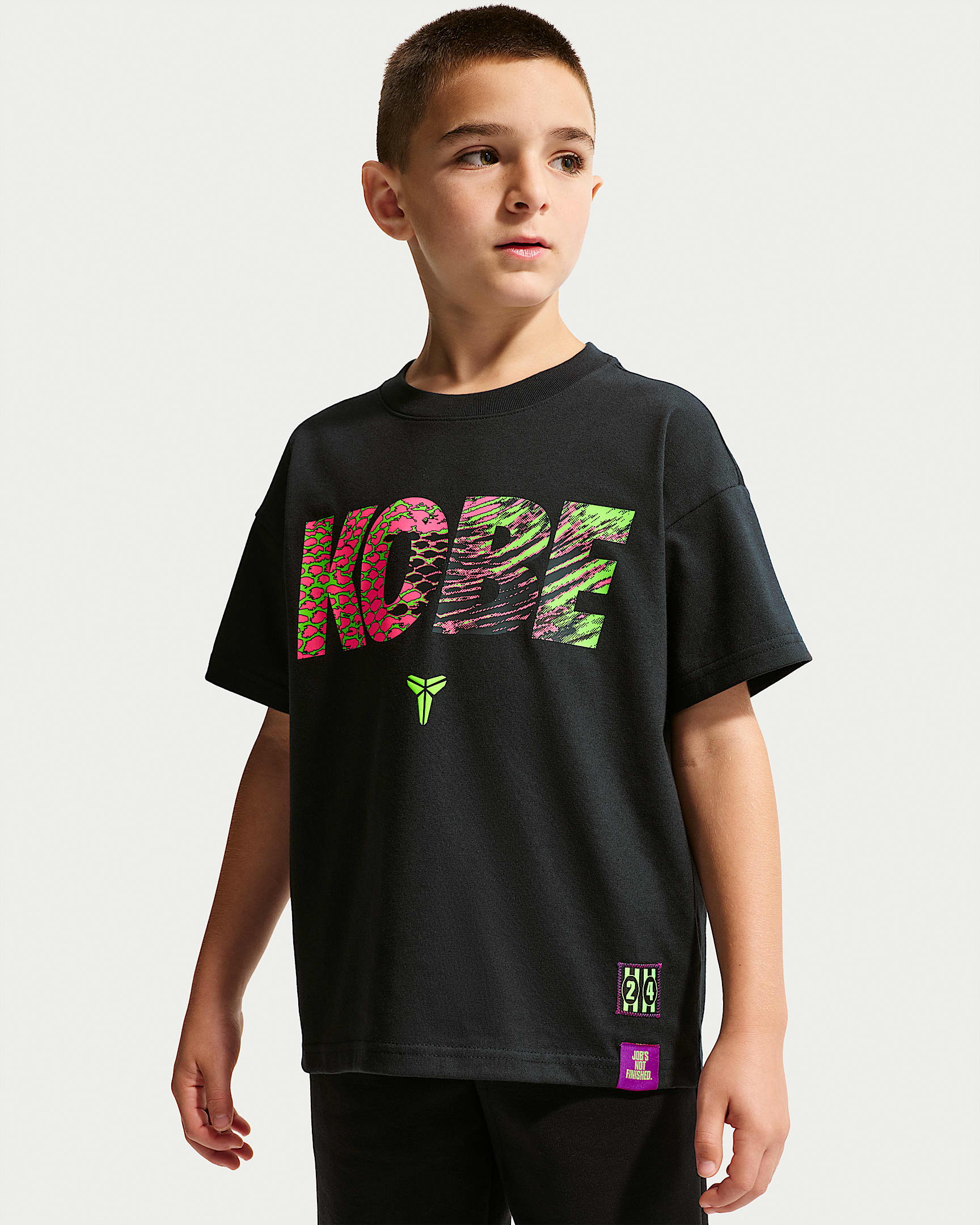 Kobe "Mambacurial" Dri-FIT 科比大童速干短袖篮球T恤 - 黑