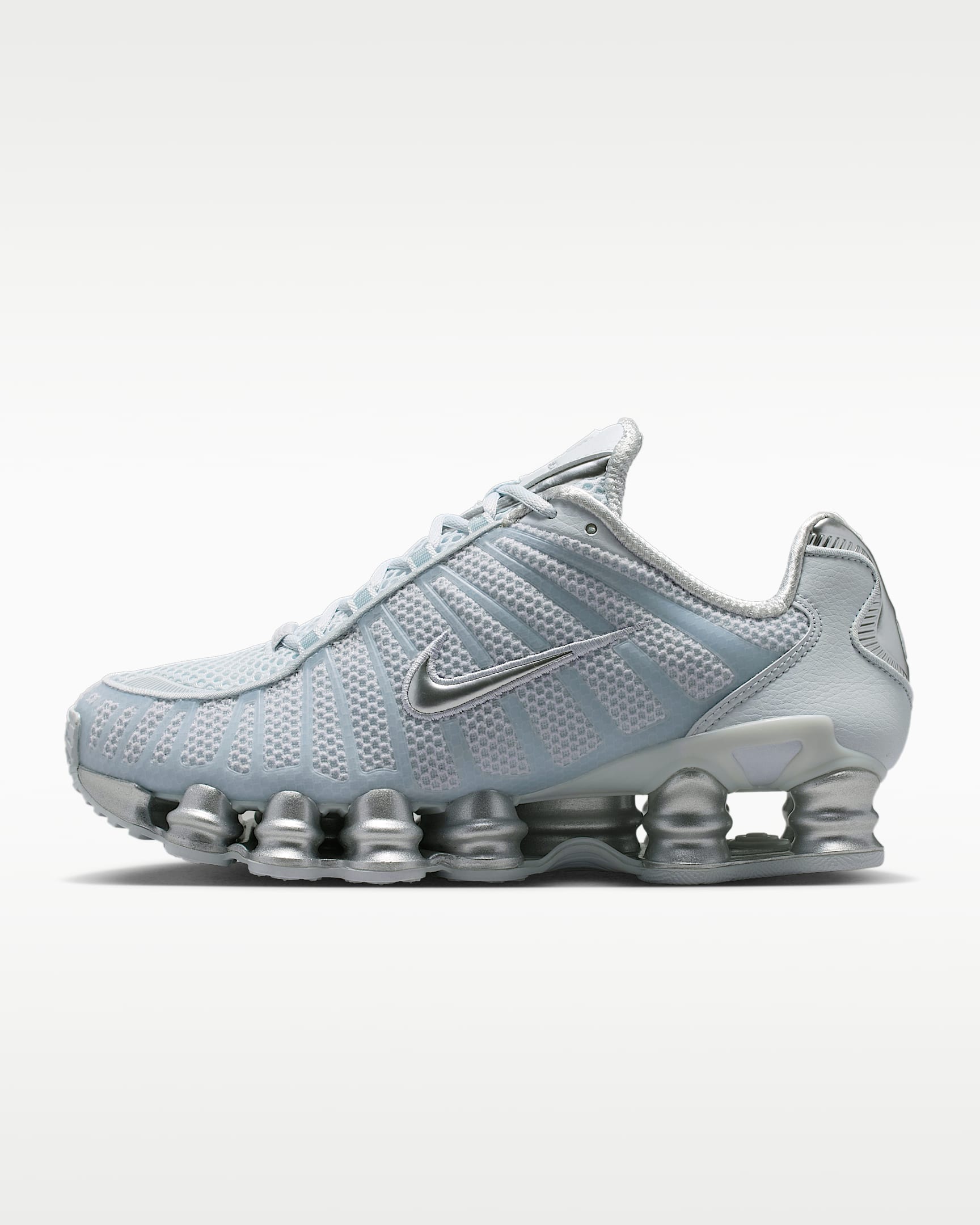 Nike Shox TL 女子气柱运动鞋 - 白金色/金属银