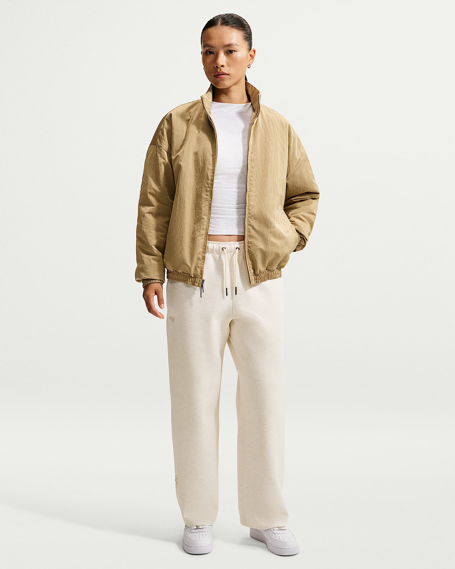 Caitlin Standard Issue Dri-FIT 凯特琳·克拉克女子速干开放式裤脚篮球长裤 - 淡象牙白/调色/淡象牙白