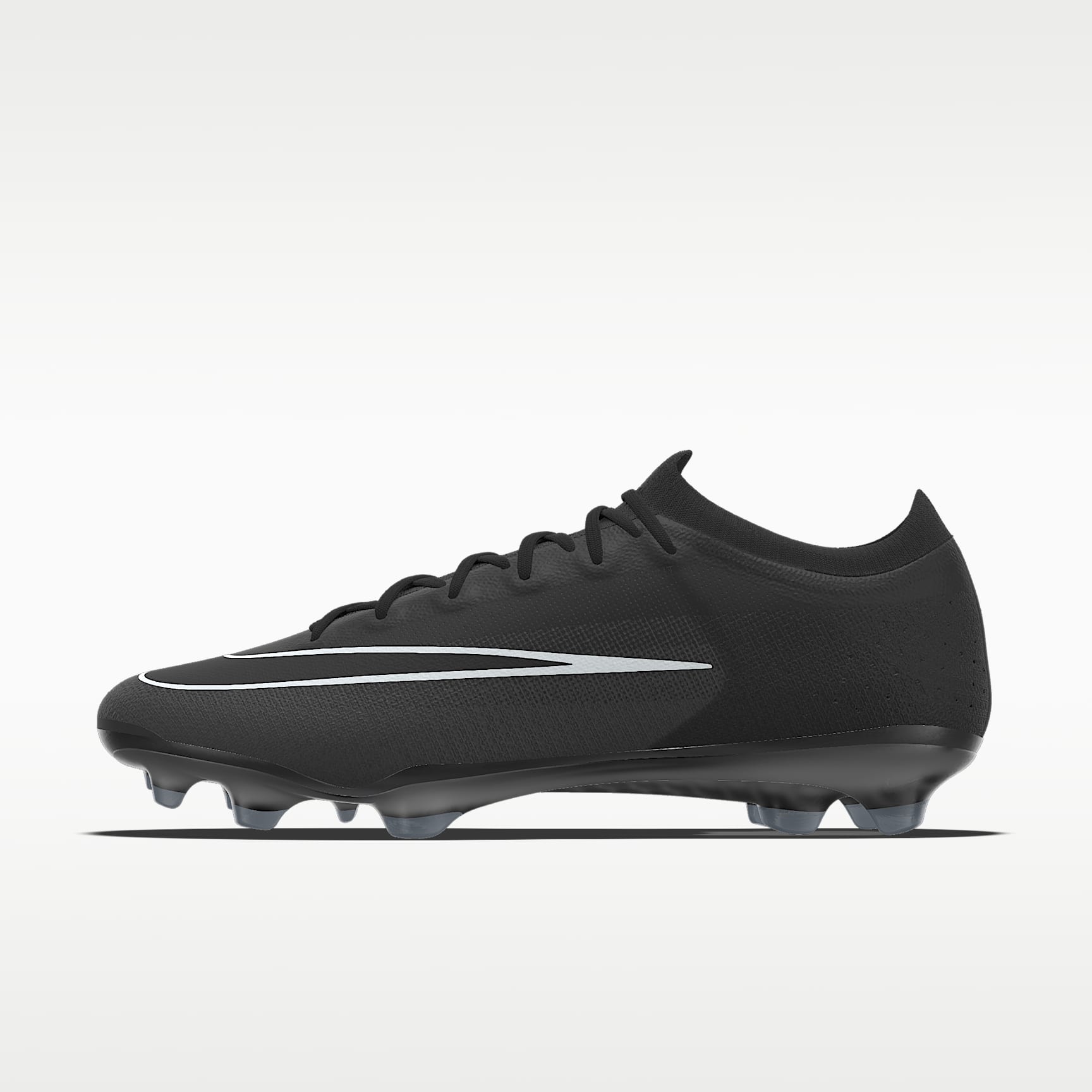 Nike Mercurial Vapor 17 Elite By You 专属定制 FG 天然硬质草地低帮足球鞋 - 黑/黑