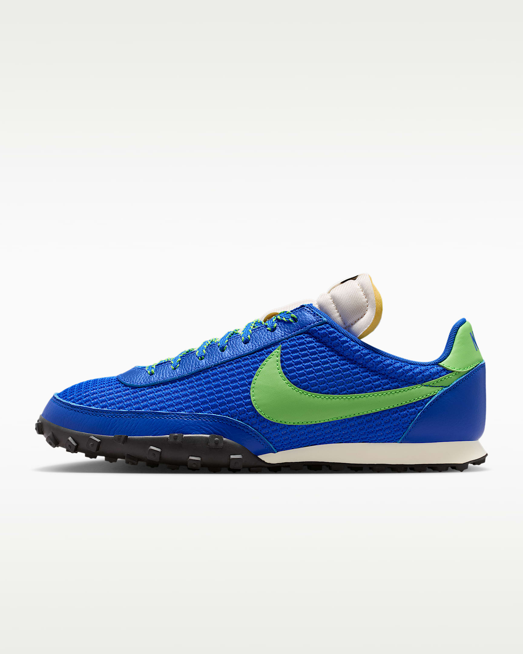 Nike Waffle Racer SE 男子运动鞋 - 赛车蓝/帆白/椰奶色/明绿