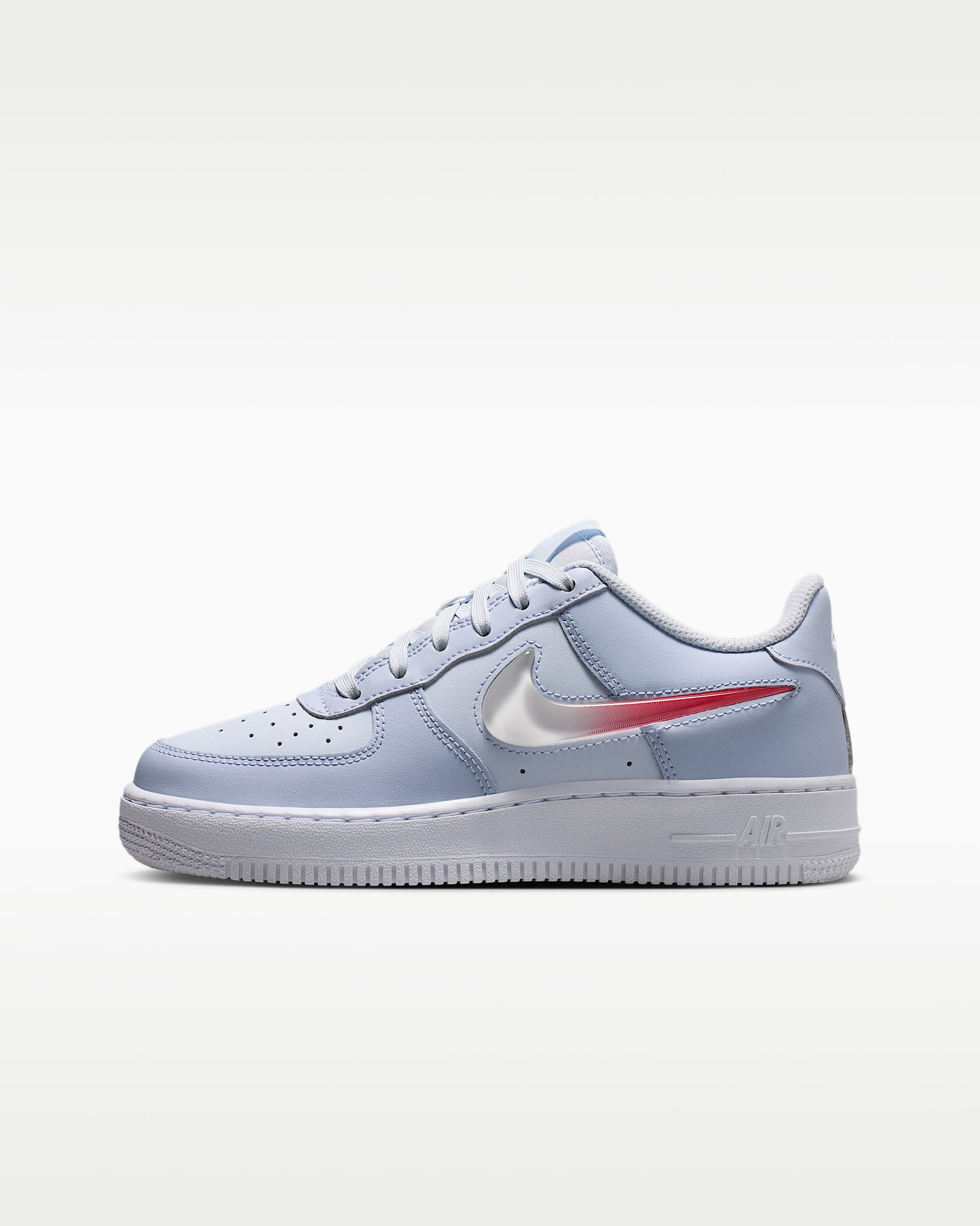 Nike Air Force 1 大童空军一号运动鞋 - 足球灰/幻影/白色/热带粉