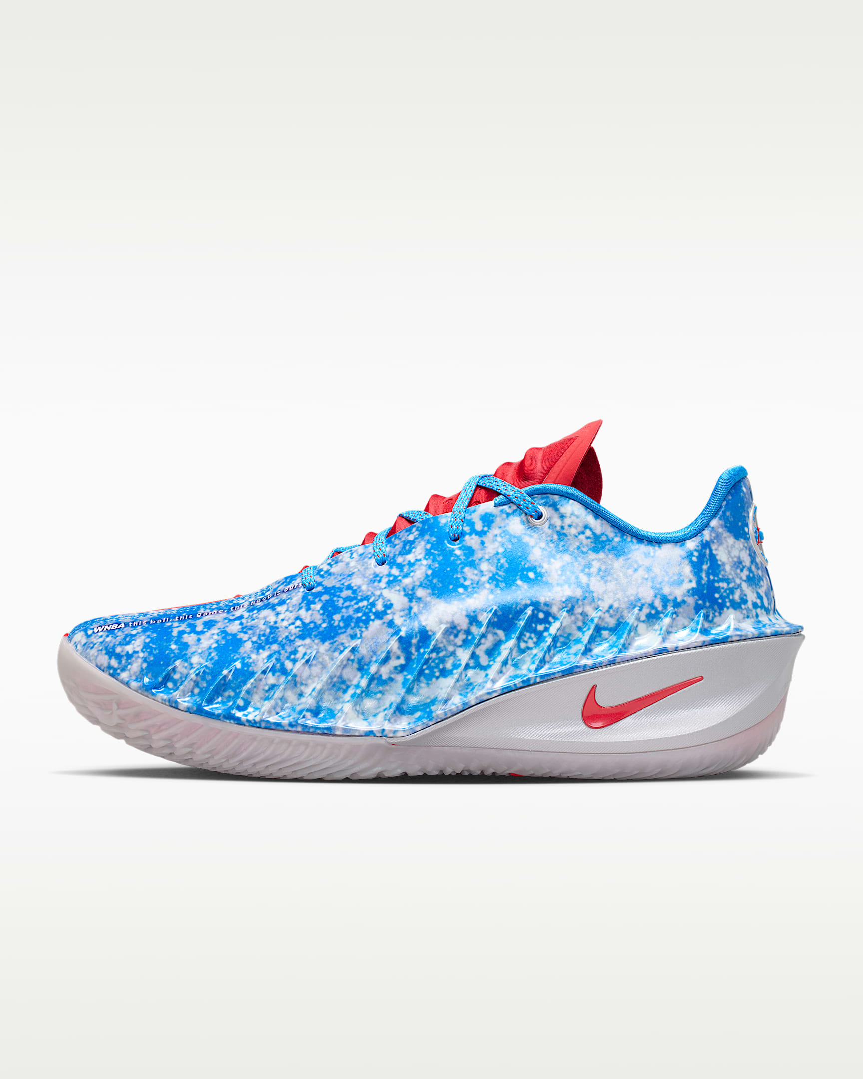 Nike G.T. Cut 4 "WNBA 30th" 男/女篮球鞋 - 浅清透蓝/金属银/白色/行动红