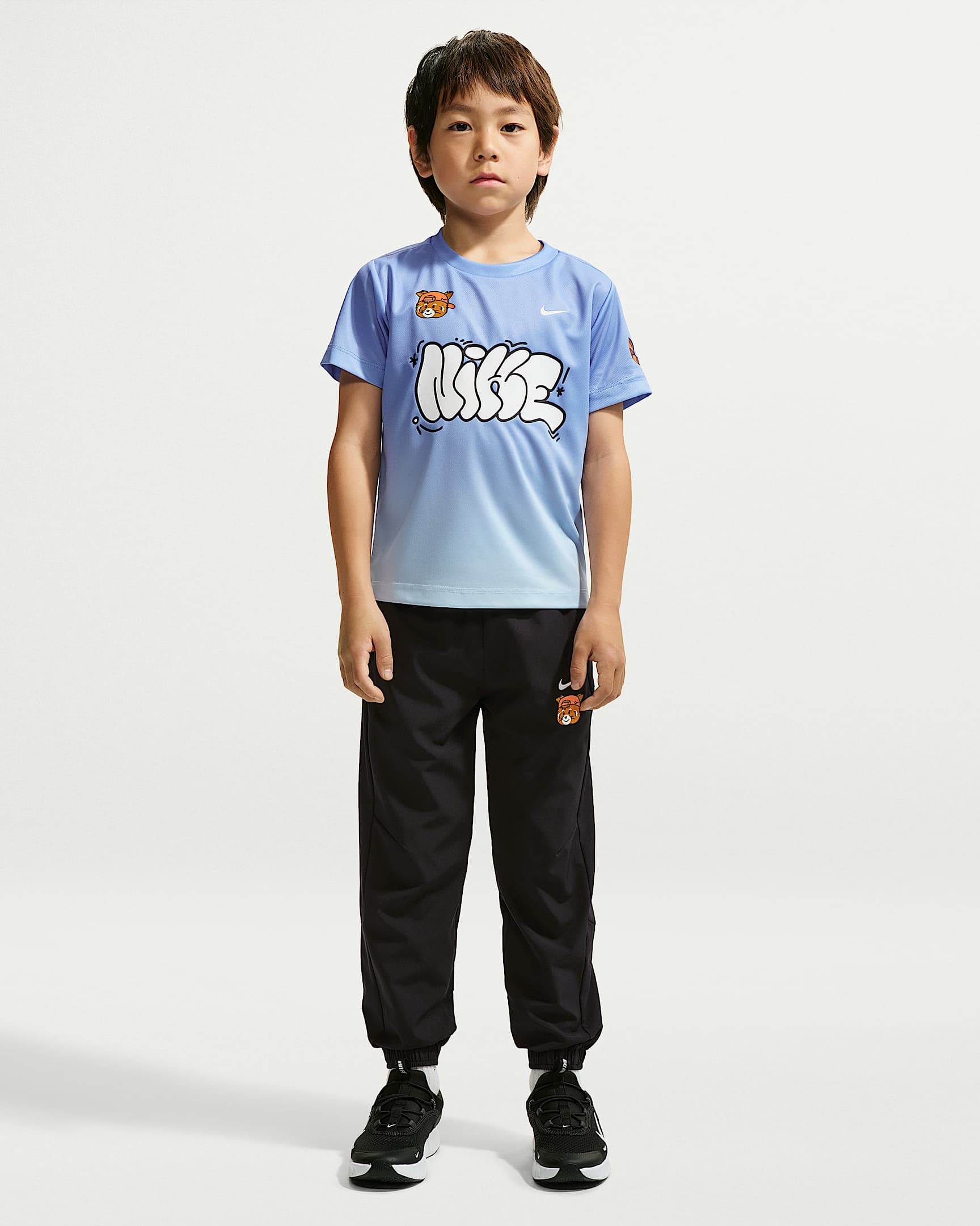 Nike Dri-FIT Red Panda 幼童速干长裤 - 黑