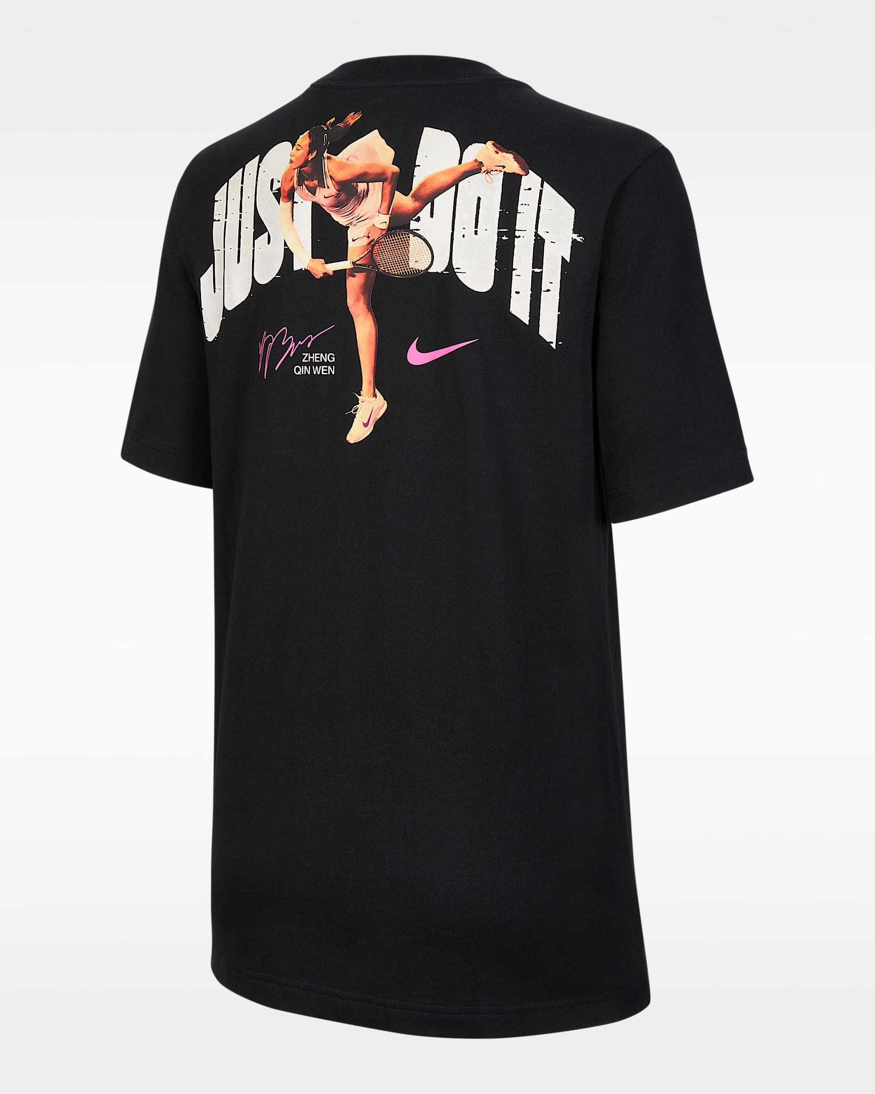 Nike "Just Do It" 郑钦文特别款T恤 - 黑