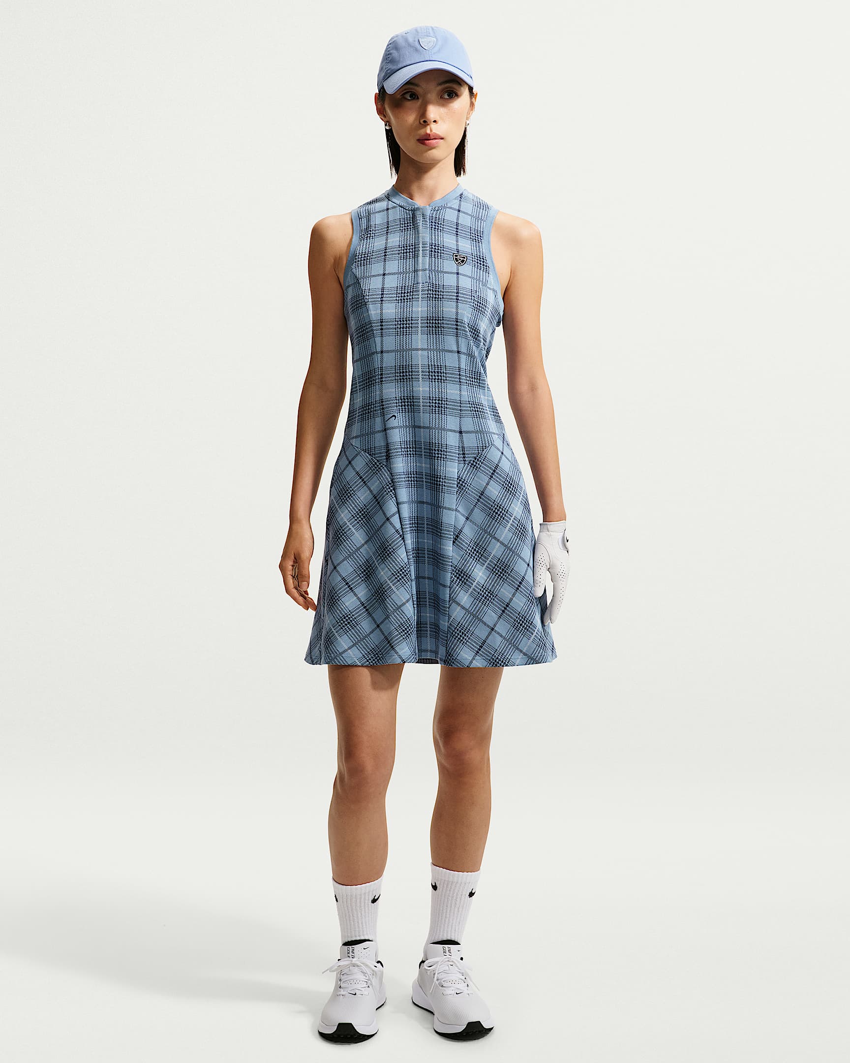 Nike Fairway Fresh Dri-FIT 女子速干高尔夫连衣裙 - 工作蓝/白色