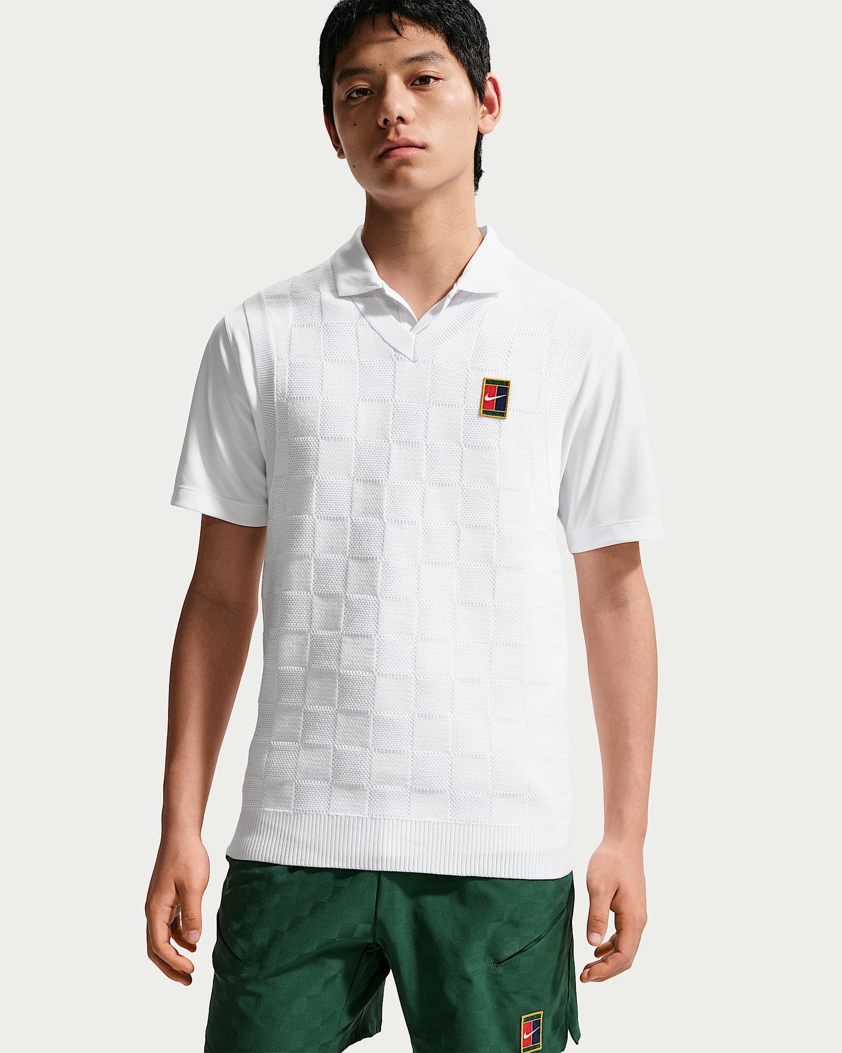 NikeCourt Slam 扬尼克·辛纳同款男子网球无袖上衣 - 白色