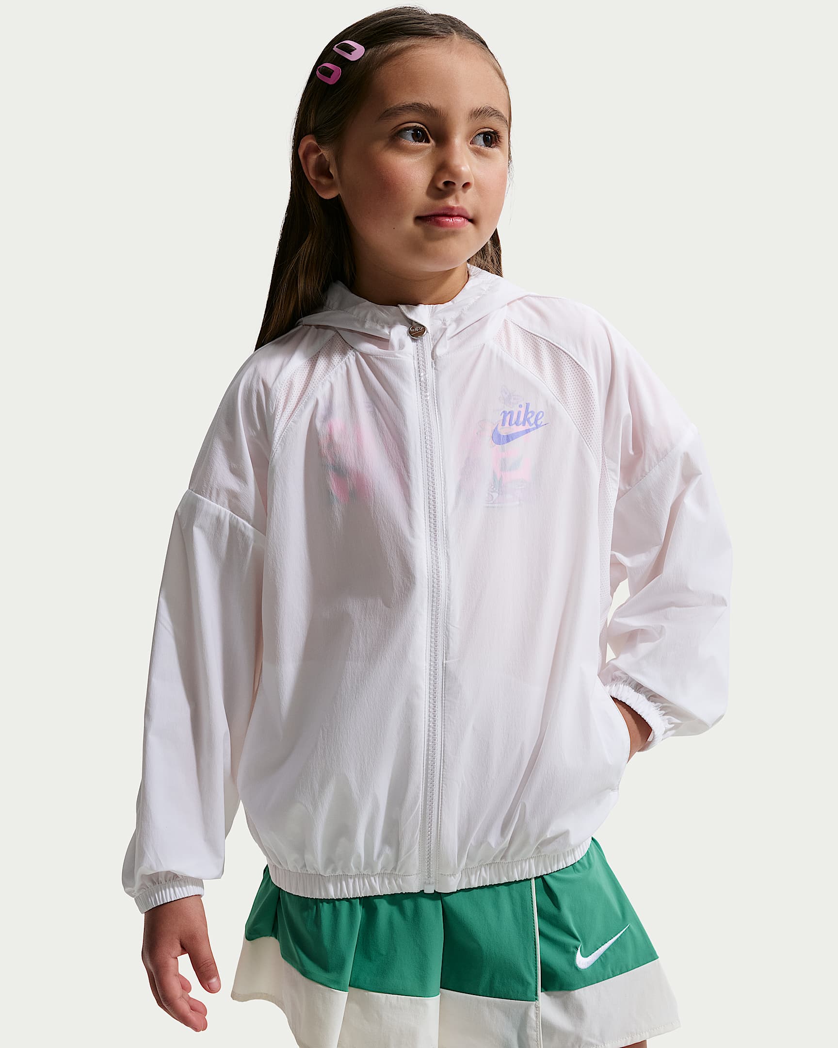 Nike 幼童网球夹克 - 白色