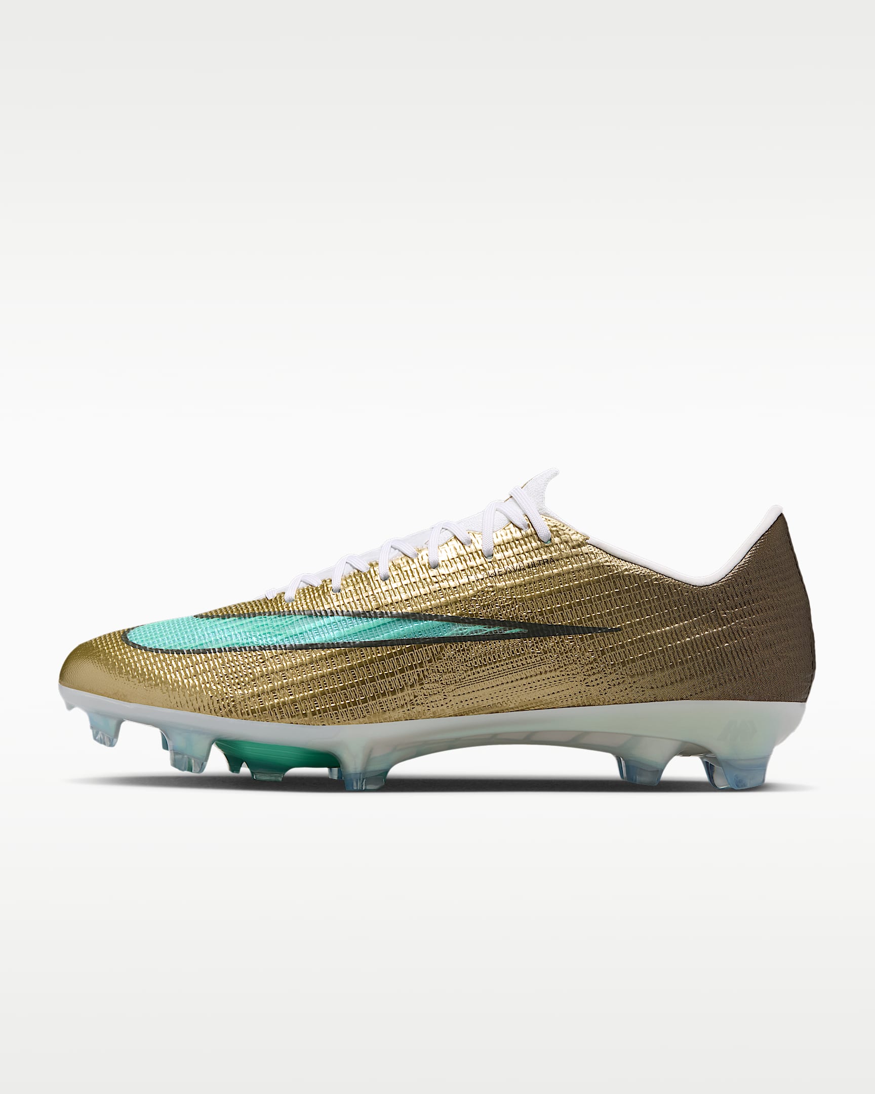 Nike Mercurial Superfly 11 Elite "Kylian Mbappé" 耐克刺客系列姆巴佩男/女 FG 天然硬质草地低帮足球鞋 - 金属色/光辉绿