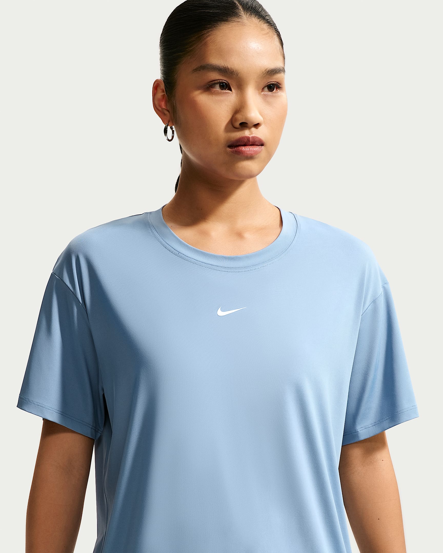 Nike One Dri-FIT 女子速干短袖上衣 - 工作蓝/白色
