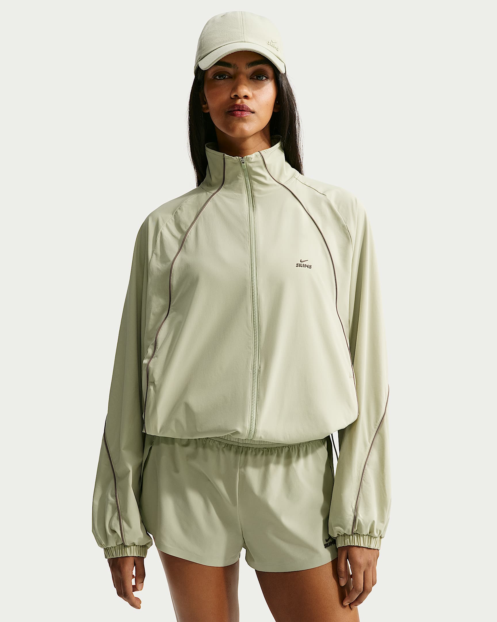 NikeSKIMS Stretch Nylon 女子 Oversize 风速干夹克 - NSKM Talc