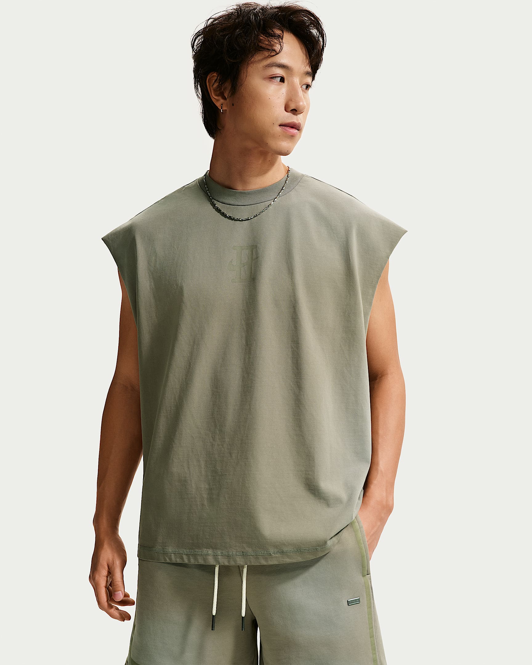 Book Standard Issue 德文布克耐克篮球小标系列男子无袖比赛上衣 - 暗泥灰