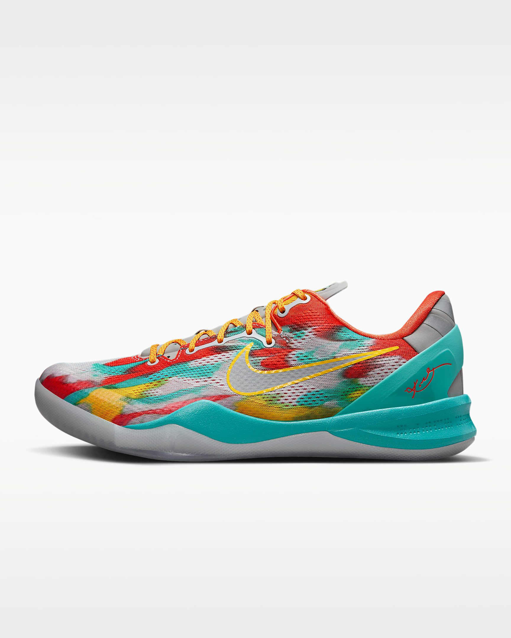 Kobe VIII Protro "Venice Beach" 科比男/女篮球鞋 - 体育场灰/旅行黄/金属银