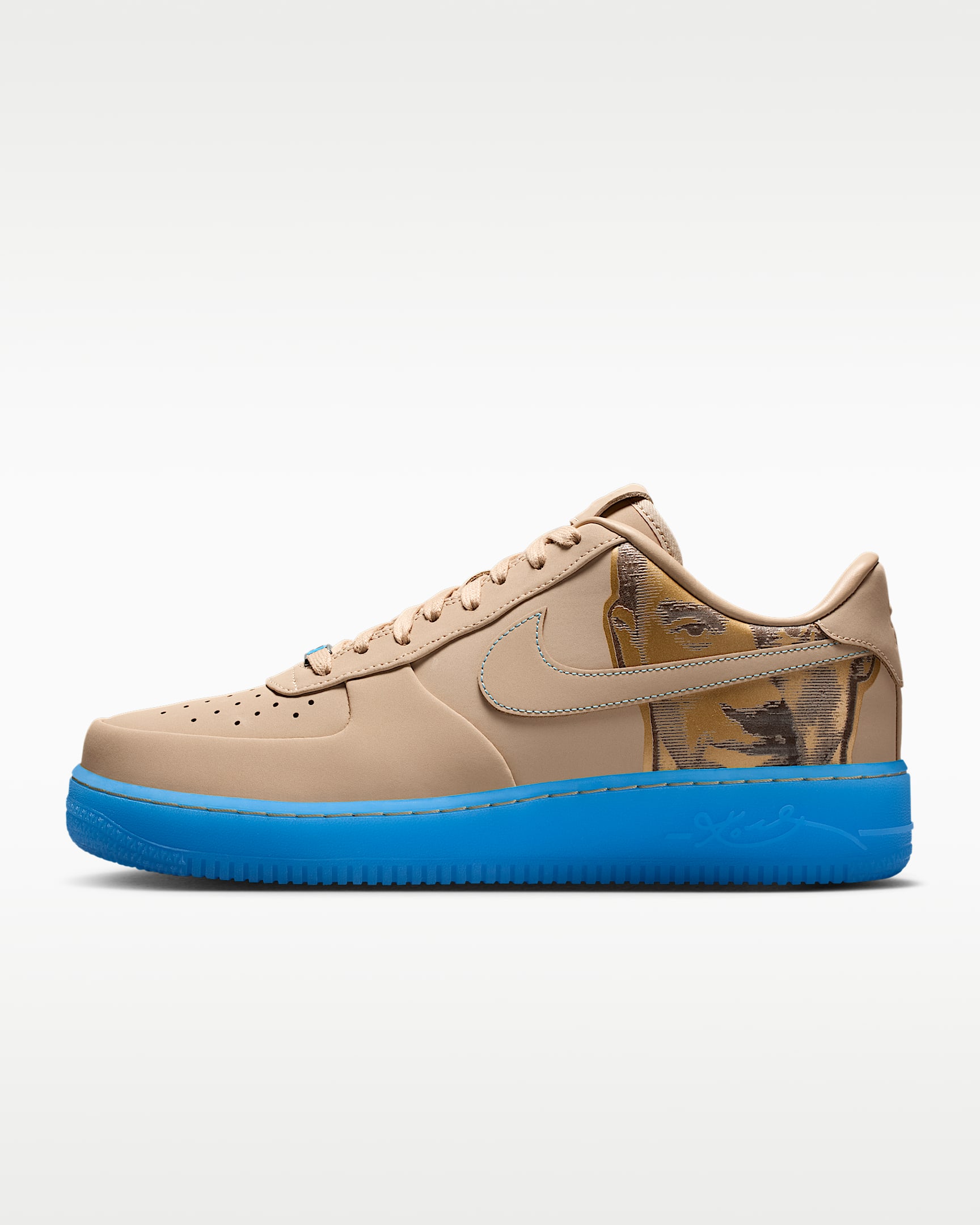 Nike Air Force 1 Low Protro 男子空军一号运动鞋 - 亚麻/大学蓝/亚麻