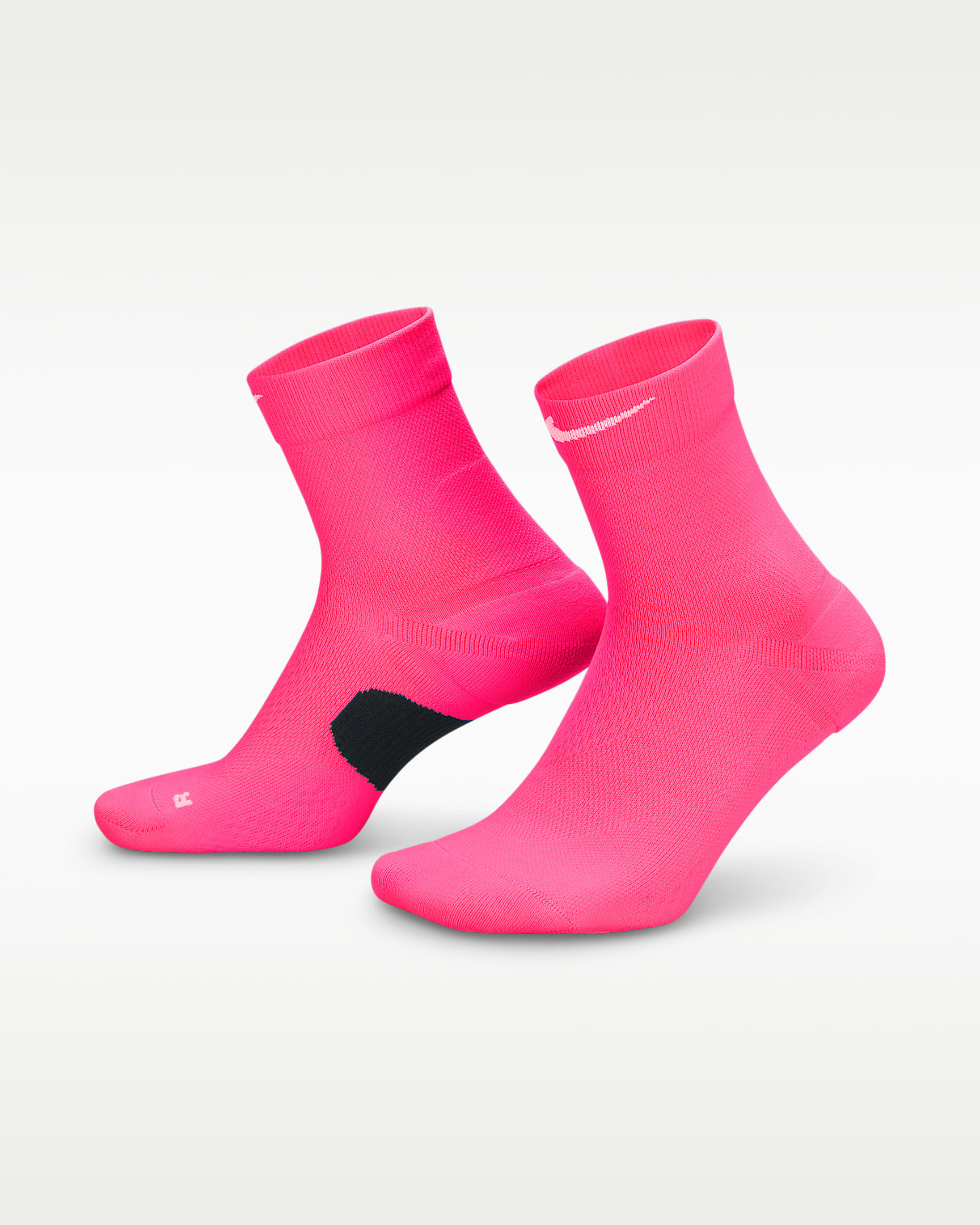 Nike Running Midweight Micro Crew 速干运动短袜(1 双) - 透明粉/黑/白色