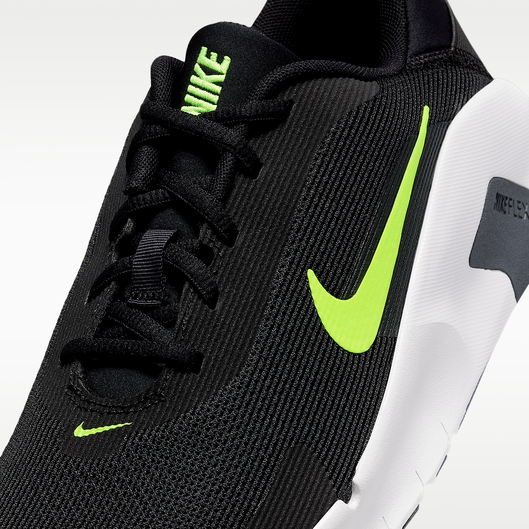 Nike Flex Train 男子训练鞋 - 黑/暗烟灰/山峰白/荧光冰黄