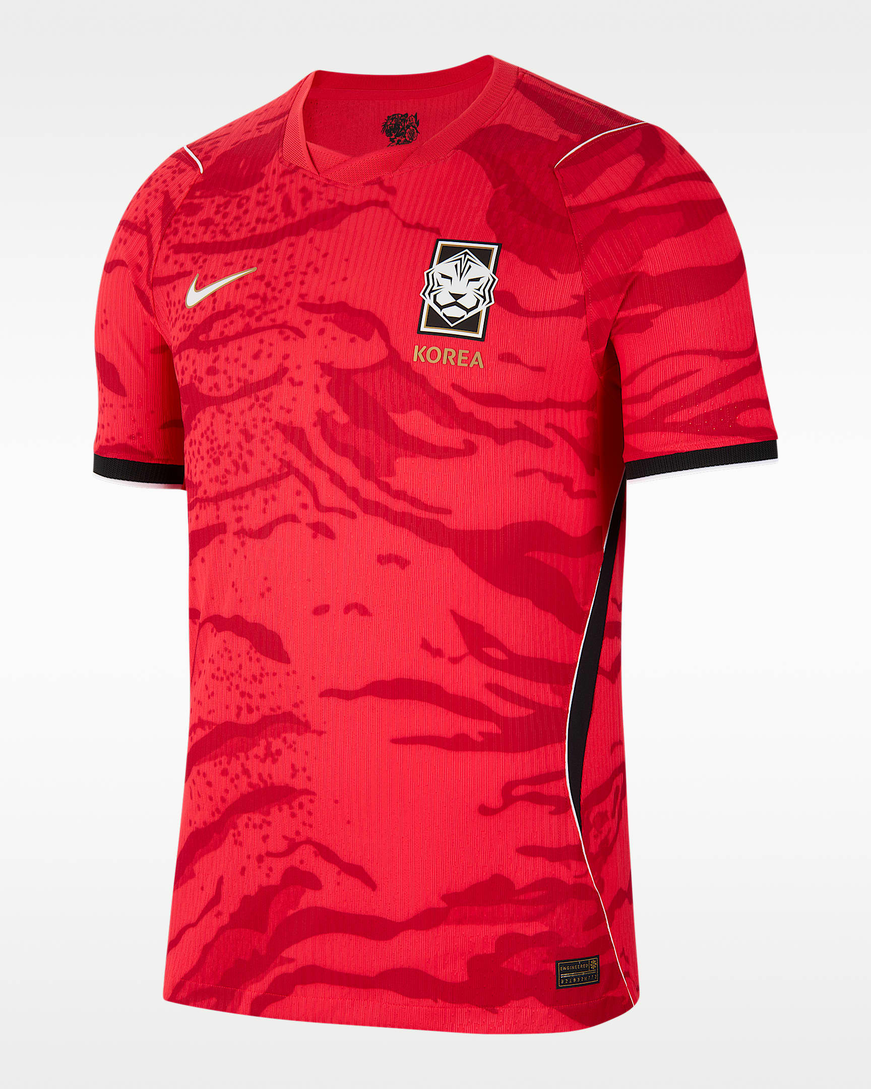 2026 赛季韩国队主场球员版 Nike Aero-FIT 男子足球球衣 - 全球红/黑/白色/金属色