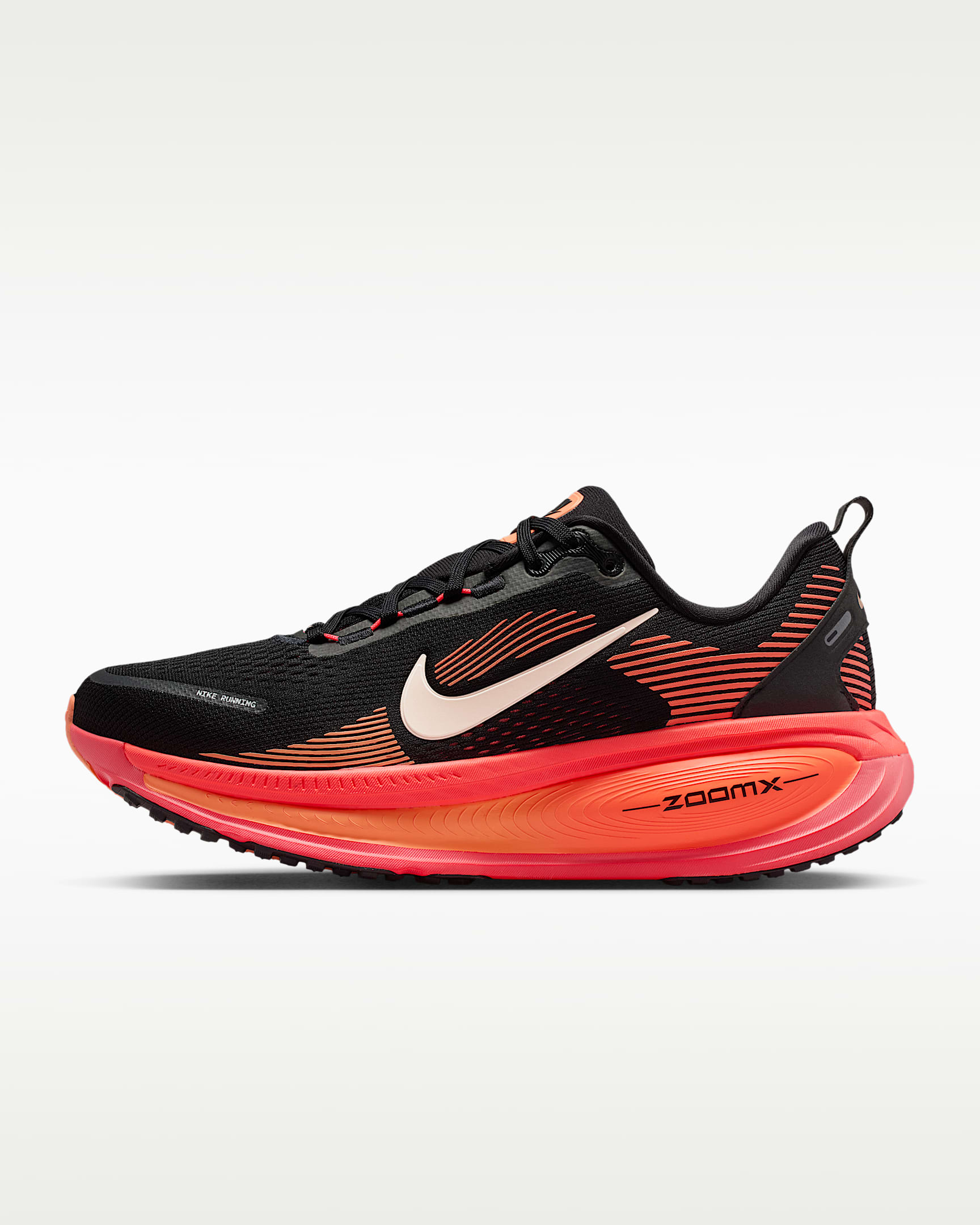 Nike Vomero 18 耐克迈柔女子公路跑步鞋 - 黑/火山岩红/亮橙/水洗珊瑚红