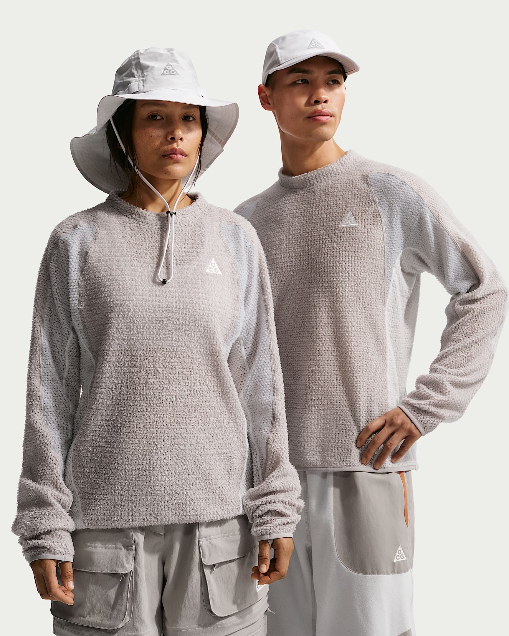 Nike ACG "Wolf Lichen" 男子加绒圆领上衣 - 大学灰/雾灰/尘光子色/山峰白