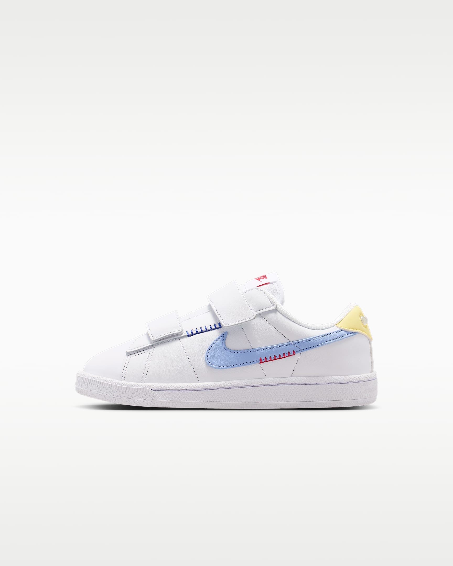 Nike Tennis Classic 幼童运动鞋 - 白色/黄绿/热带粉/铝蓝