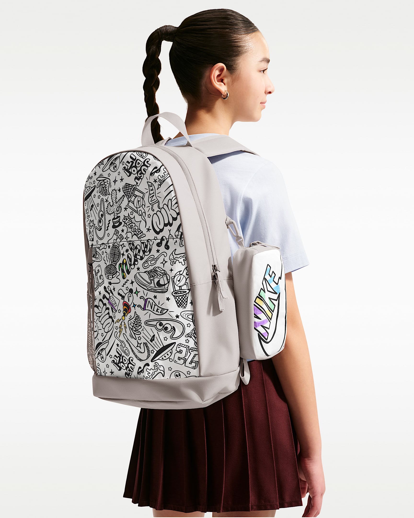 Nike Elemental 儿童双肩包 - 温和冷月光/温和冷月光/白色