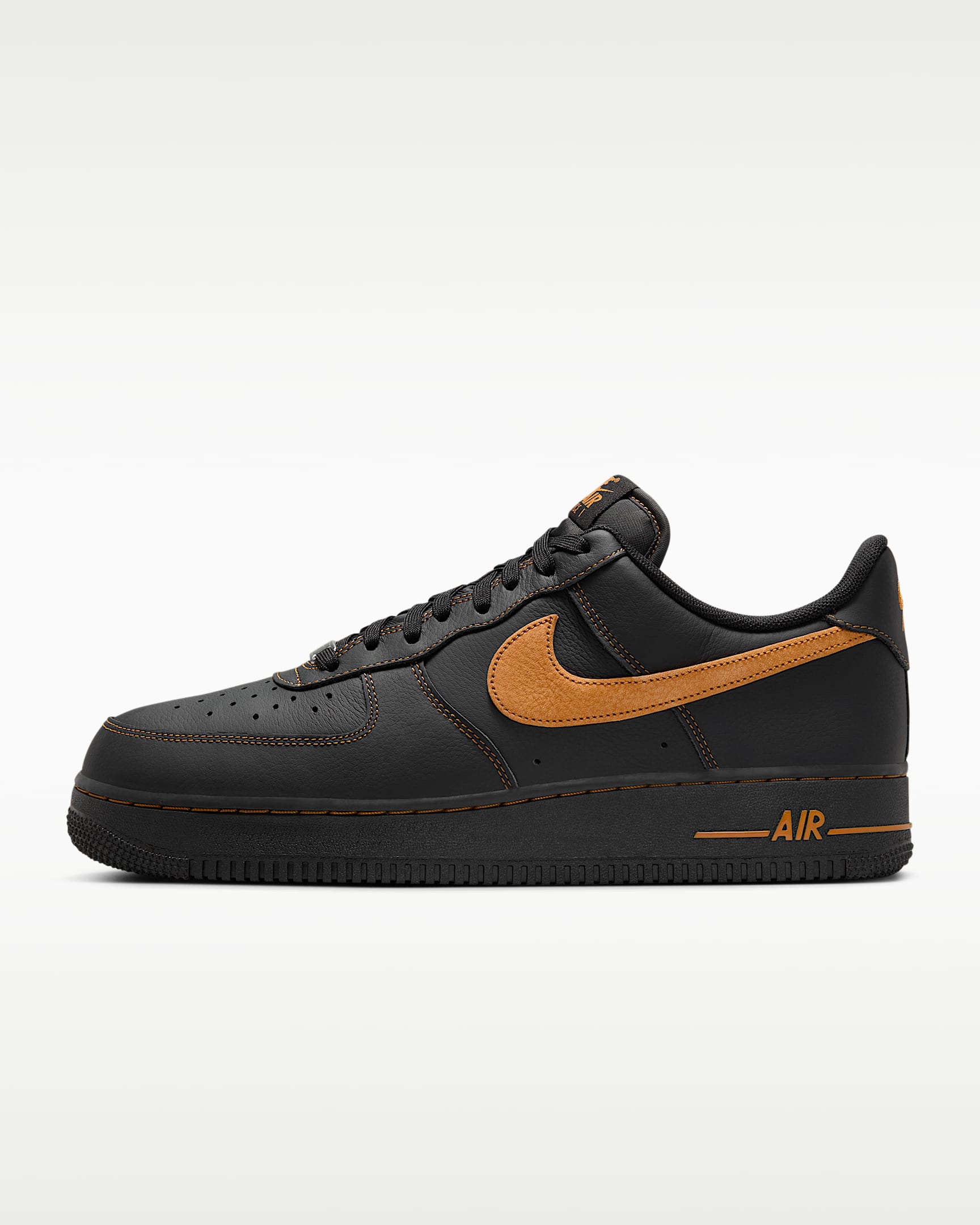Nike Air Force 1 '07 LV8 男子空军一号运动鞋 - 黑/沙漠黄褐