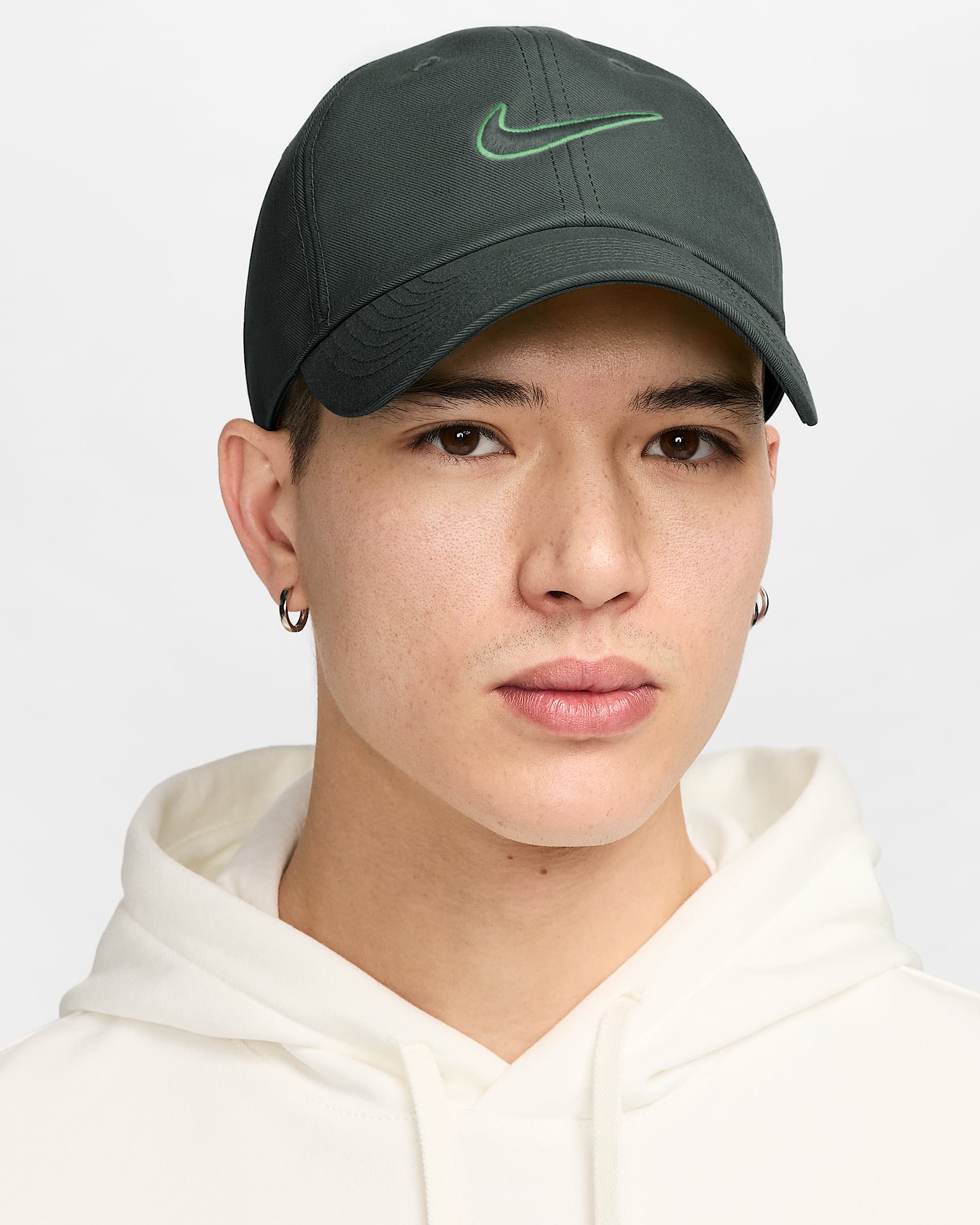 Nike Club 软顶耐克勾运动帽 - 迷彩绿/静谧黄瓜绿