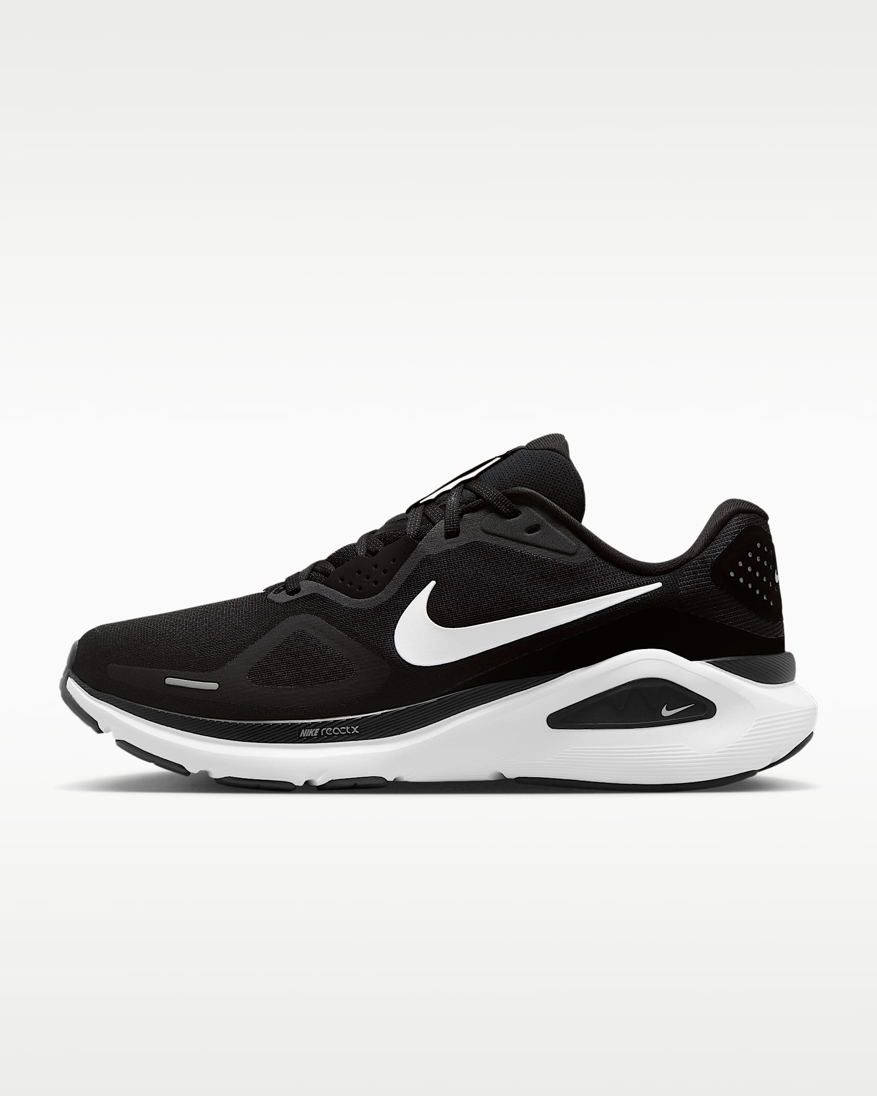 Nike Structure 26 耐克稳程男子公路跑步鞋 - 黑/冷灰/金属银/白色