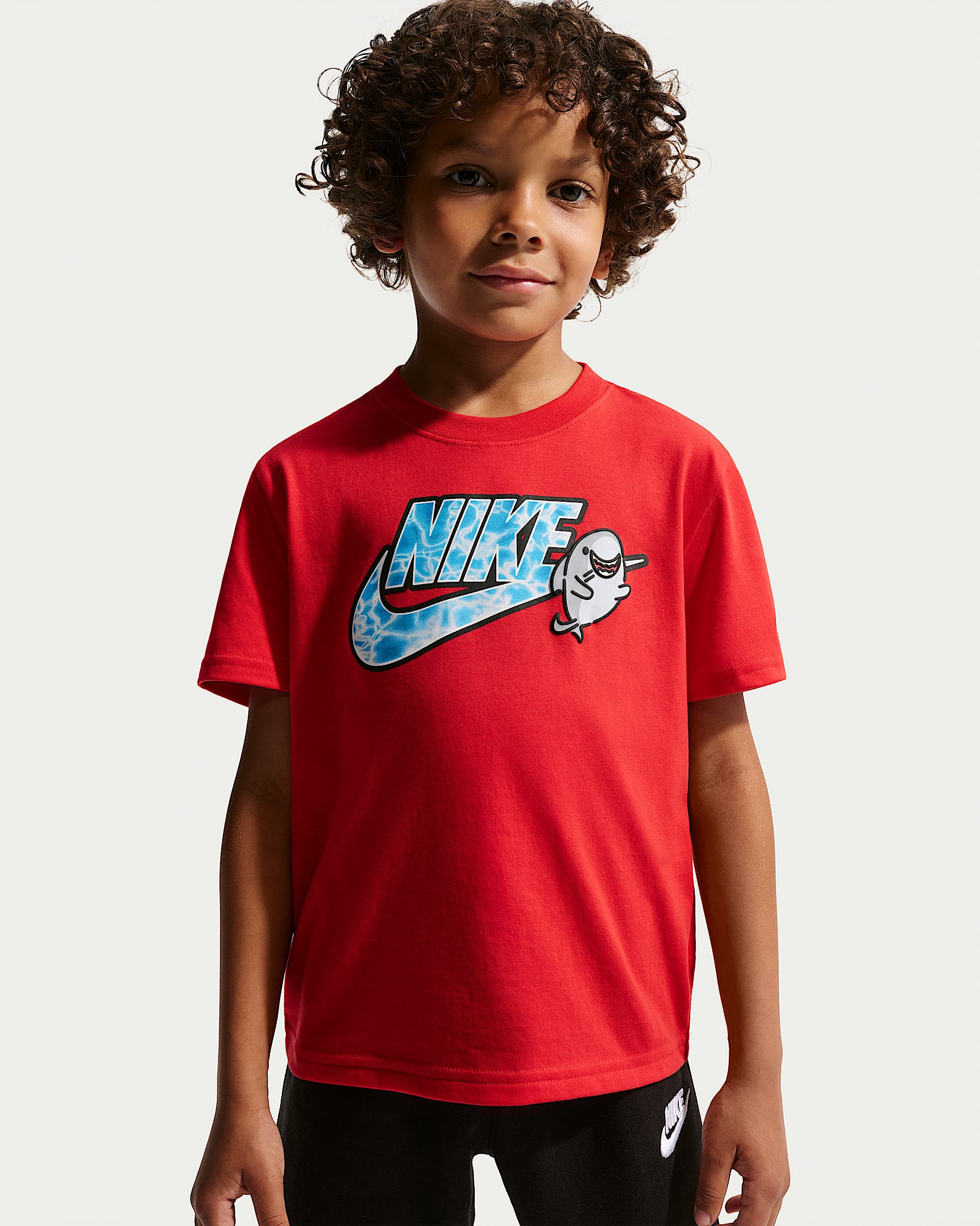 Nike 幼童短袖印花T恤 - 大学红