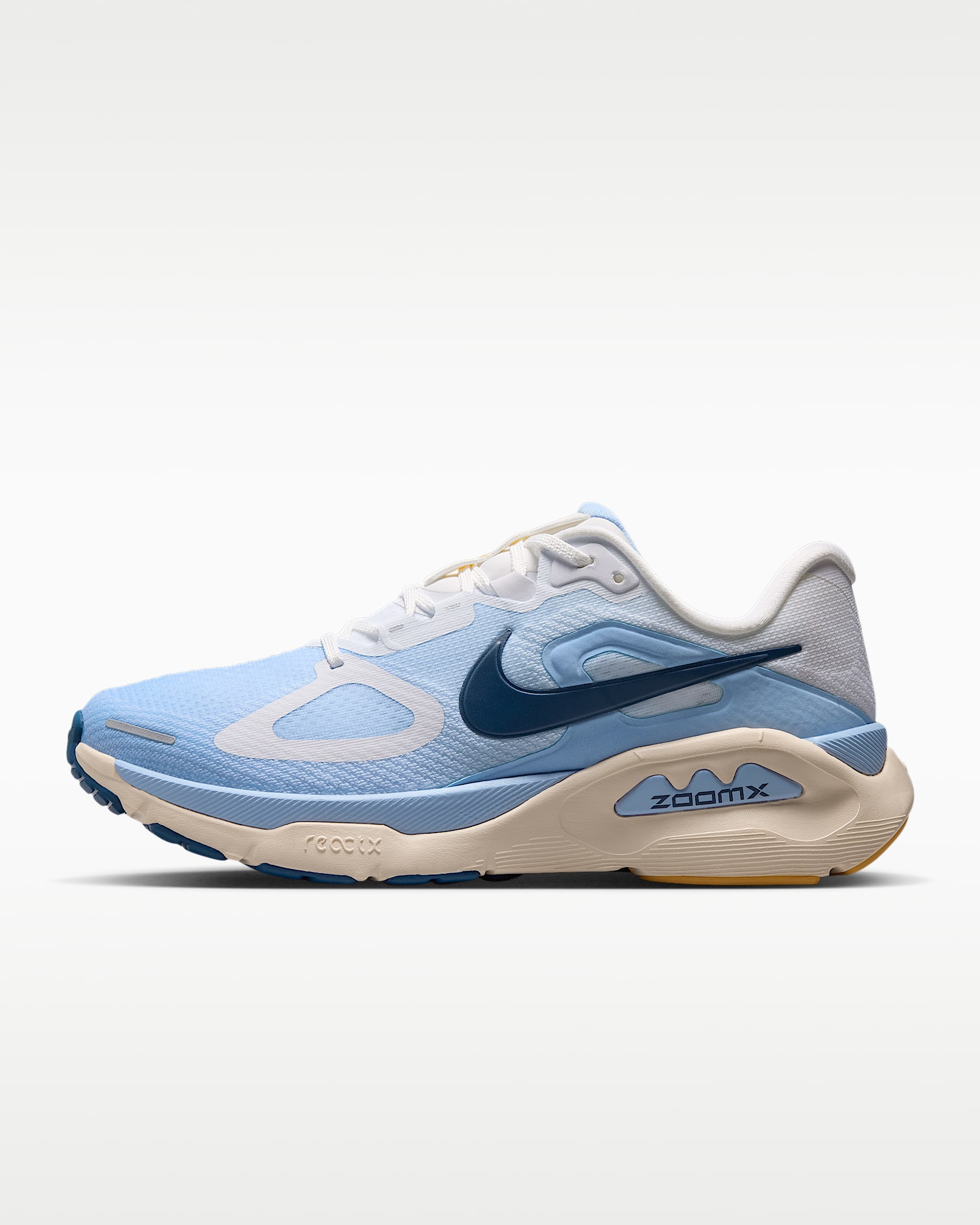 Nike Structure Plus 耐克超级稳程女子公路跑步鞋 - 白色/铝蓝/日晷黄/神秘深海蓝