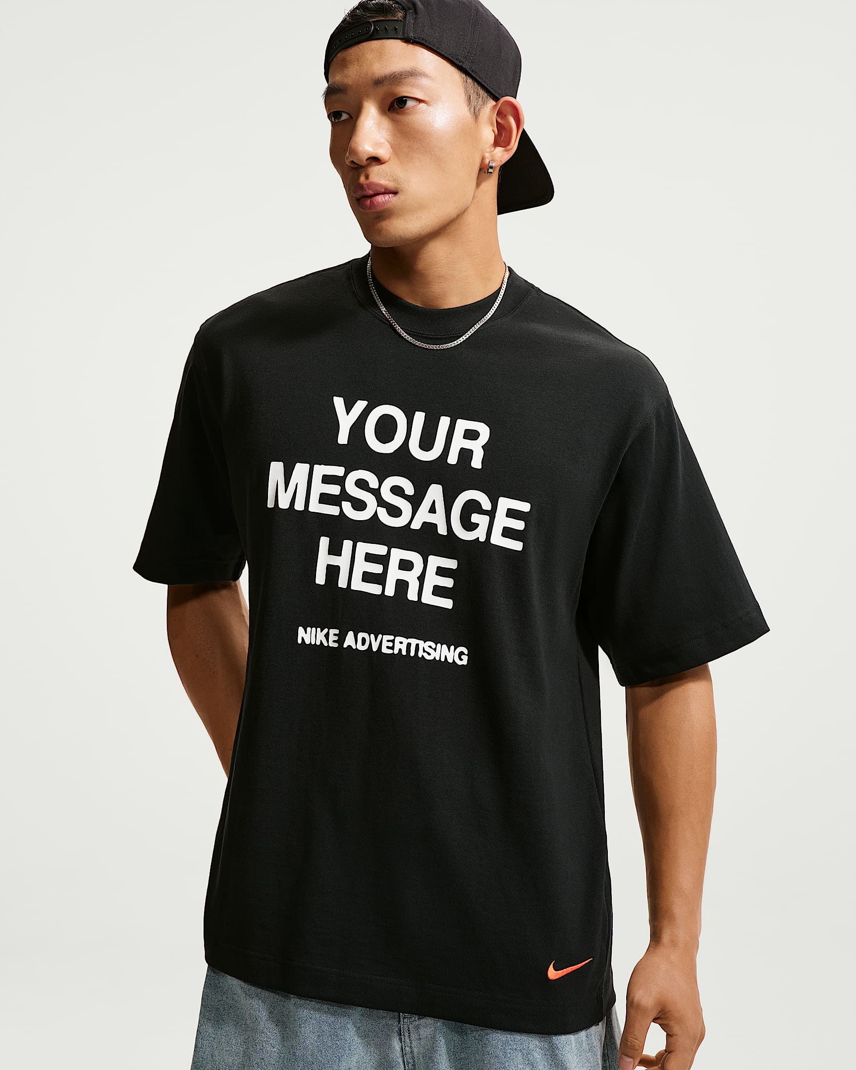 Nike "Your Message Here" 男子短袖T恤 - 黑
