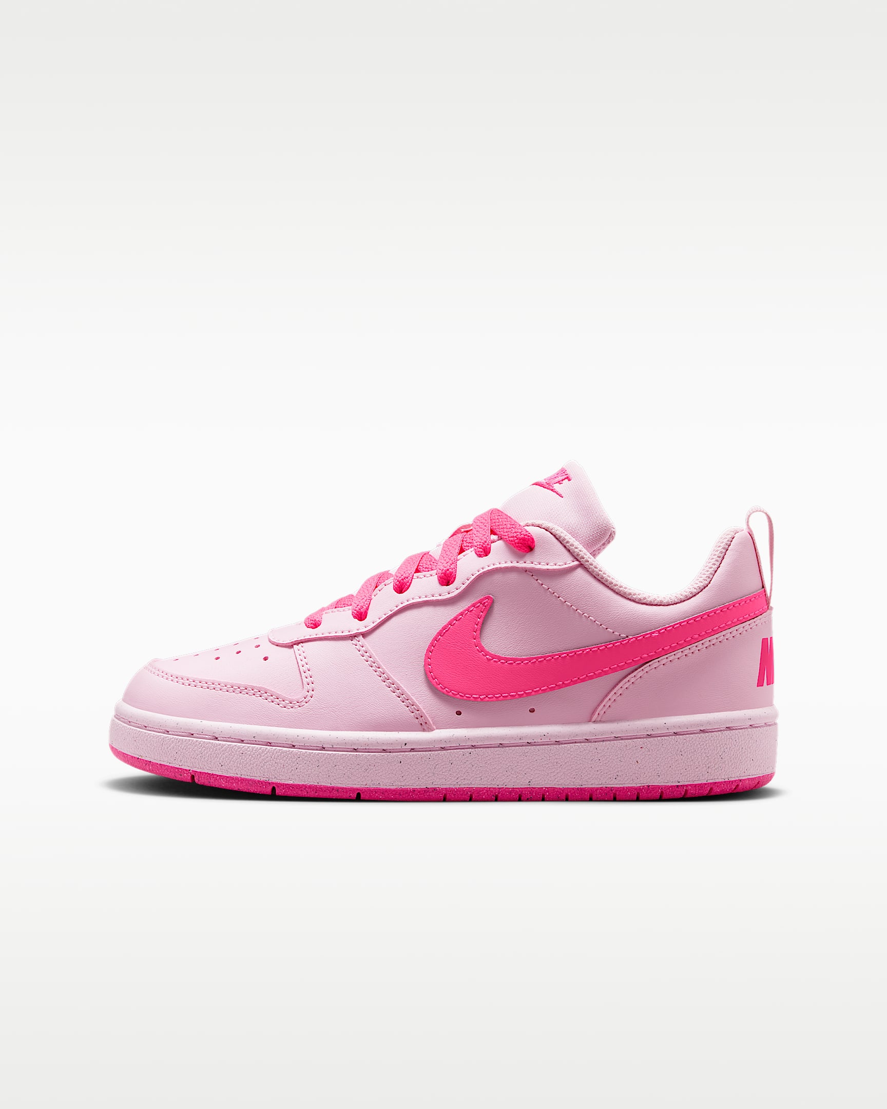 Nike Court Borough Low Recraft 耐克酷菠萝大童运动鞋 - 泡沫粉/白色/透明粉