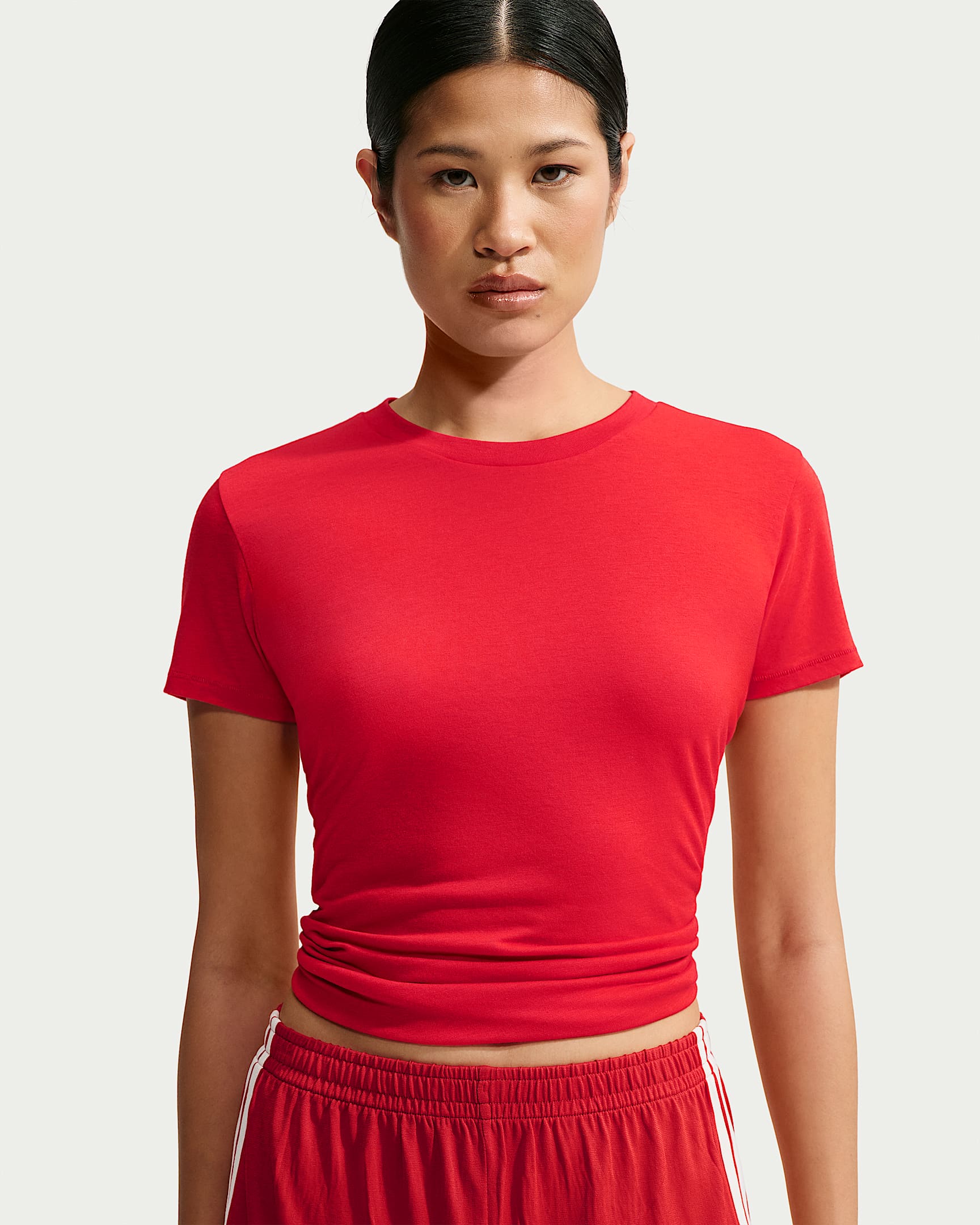 NikeSKIMS Performance Cotton Blend 女子速干短袖上衣 - 大学红