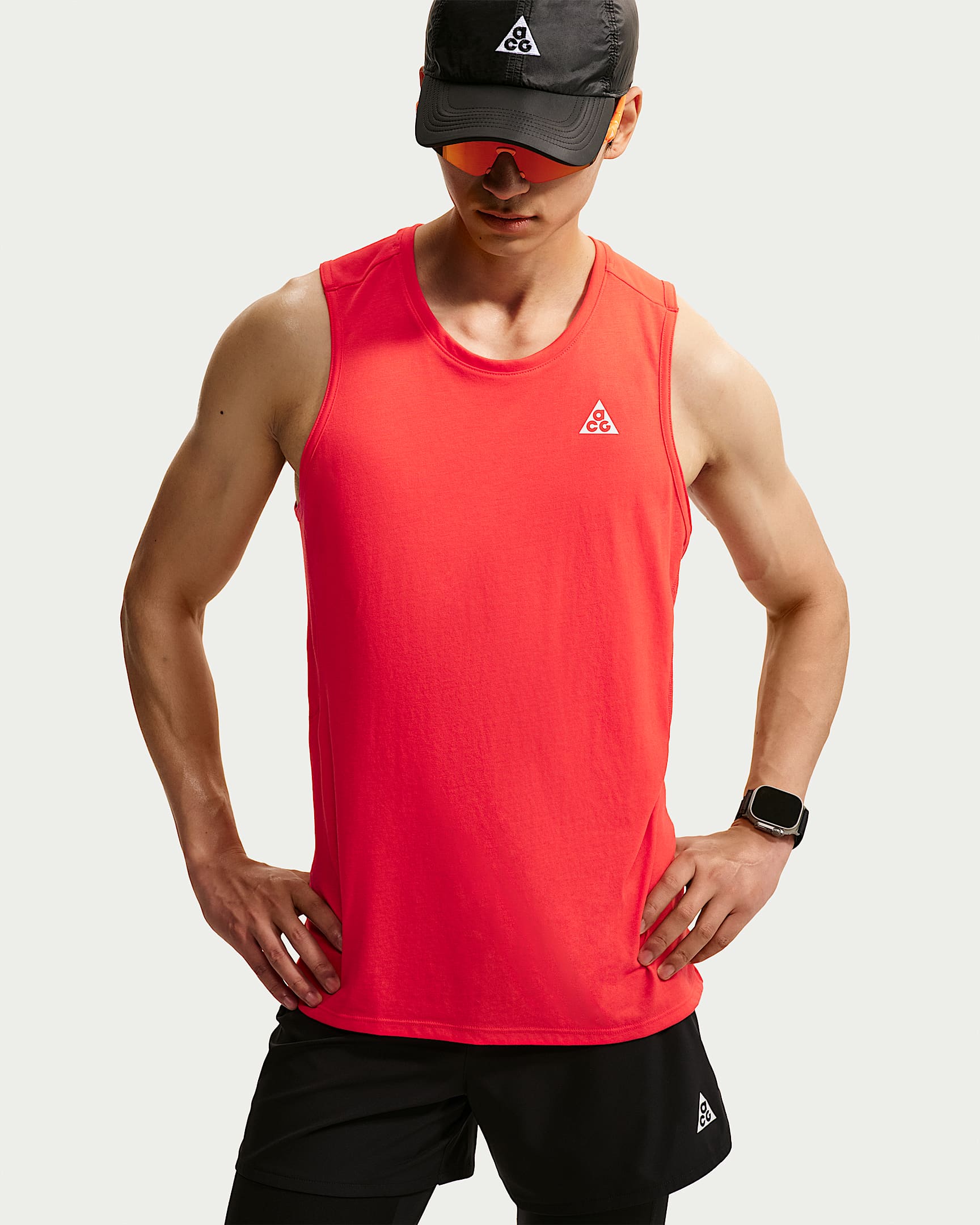 Nike ACG "Solar Chase" Dri-FIT ADV 男子速干背心 - 浅深红/浅深红/山峰白