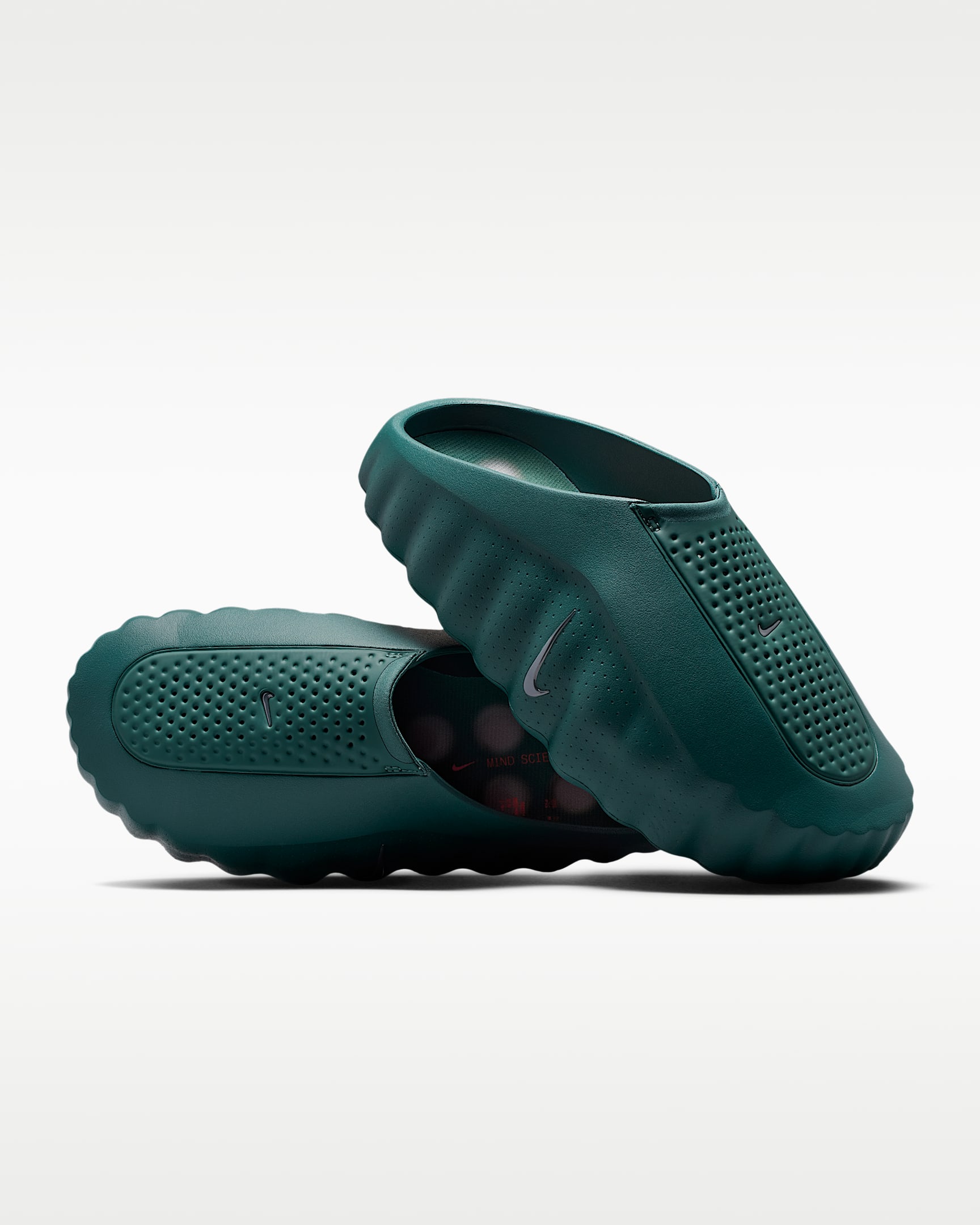 Nike Mind 001 男子赛前拖鞋 - 矿物岩板蓝/浮石灰/橙红/金属银灰