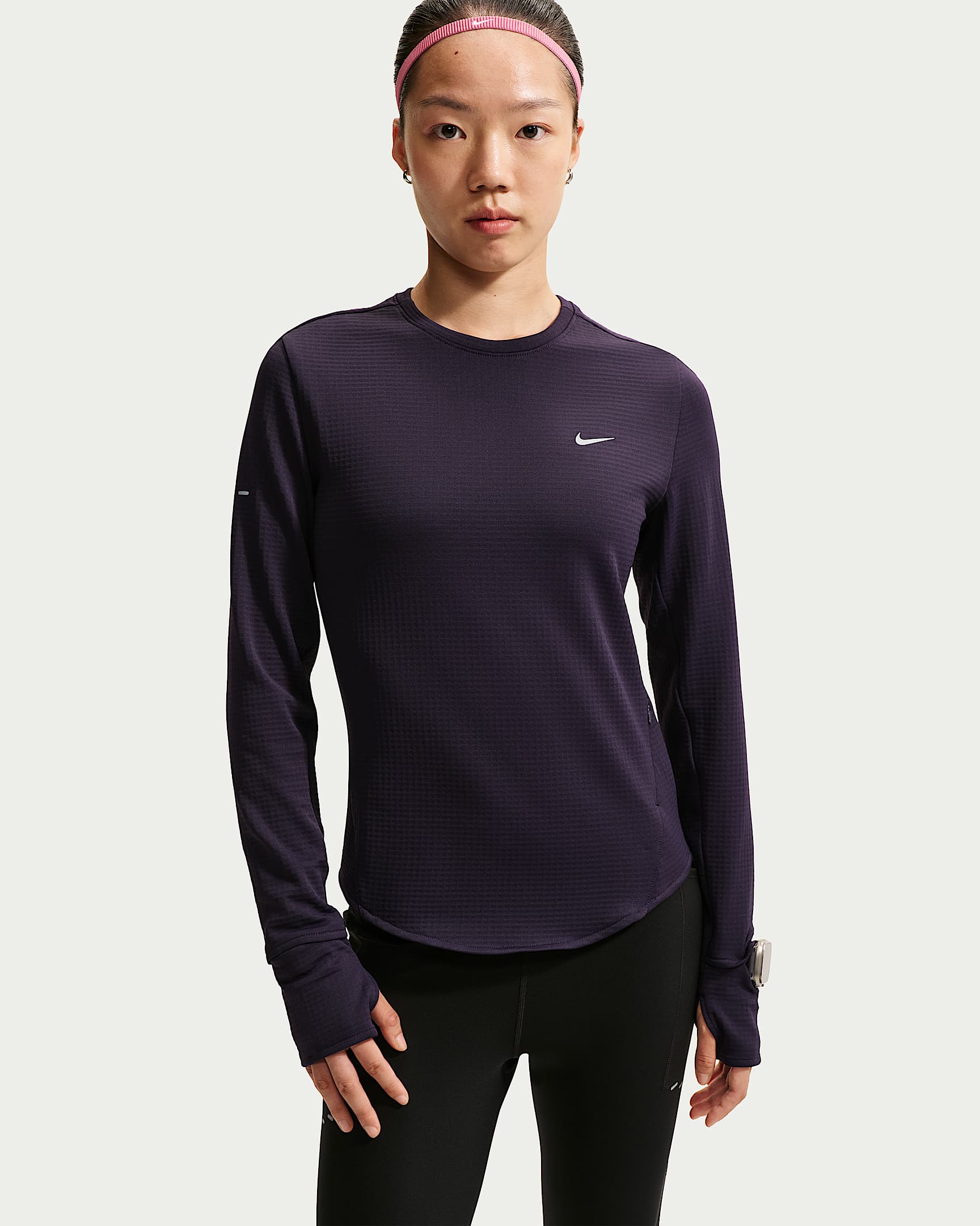 Nike Swift Therma-FIT 女子跑步中间层上衣 - 王朝紫