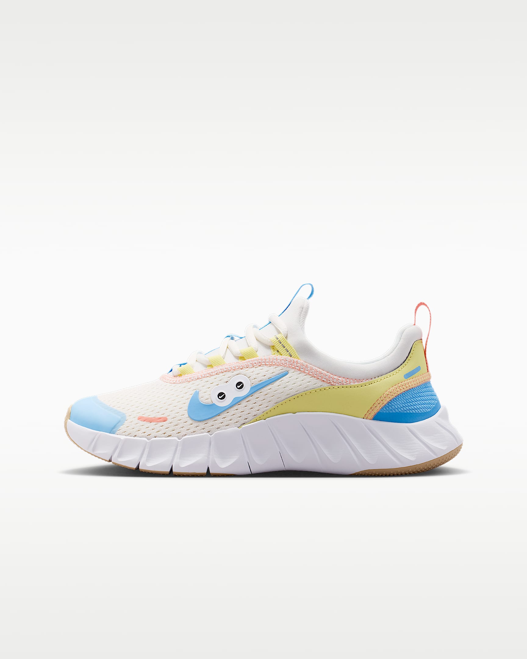 Nike Free Ride 大童跑步鞋 - 帆白/白色/亚麻/足球蓝