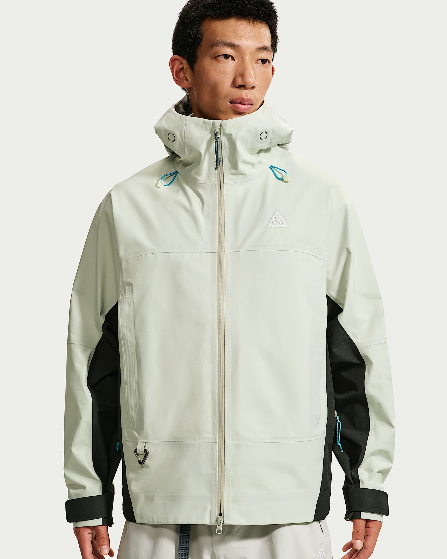 Nike ACG "Misery Ridge" Storm-FIT ADV GORE-TEX 3L 男/女防风防水夹克硬壳冲锋衣 - 海玻璃色/黑云衫绿/山峰白