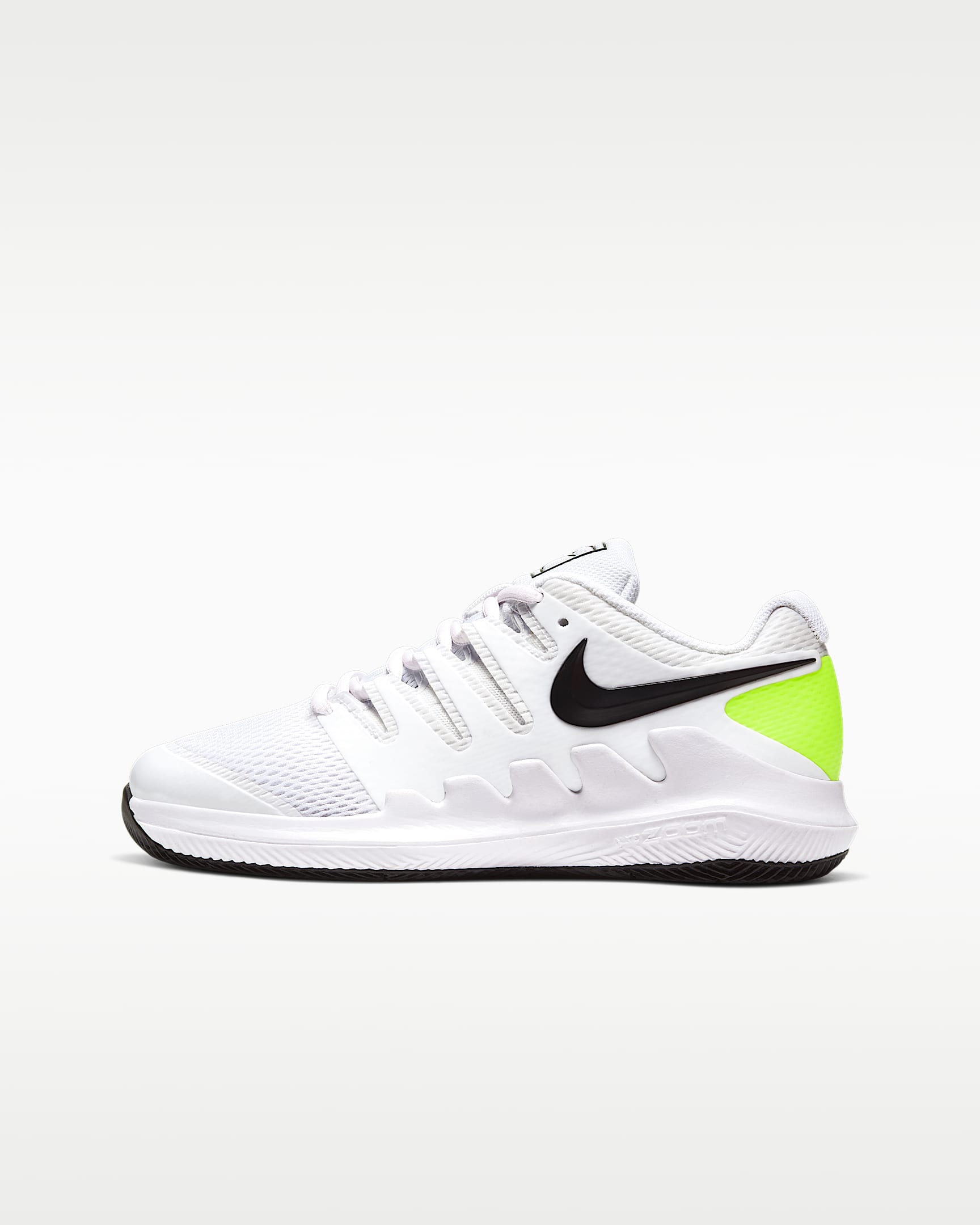 NikeCourt Jr. Vapor X 大童网球鞋 - 白色/荧光黄/黑